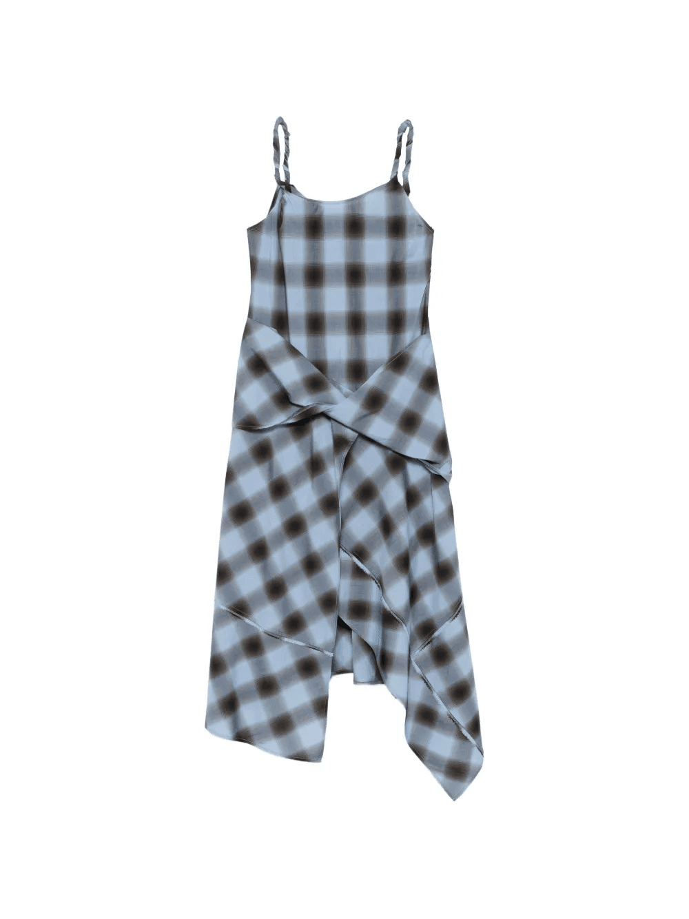 check-pattern midi dress - Image 1