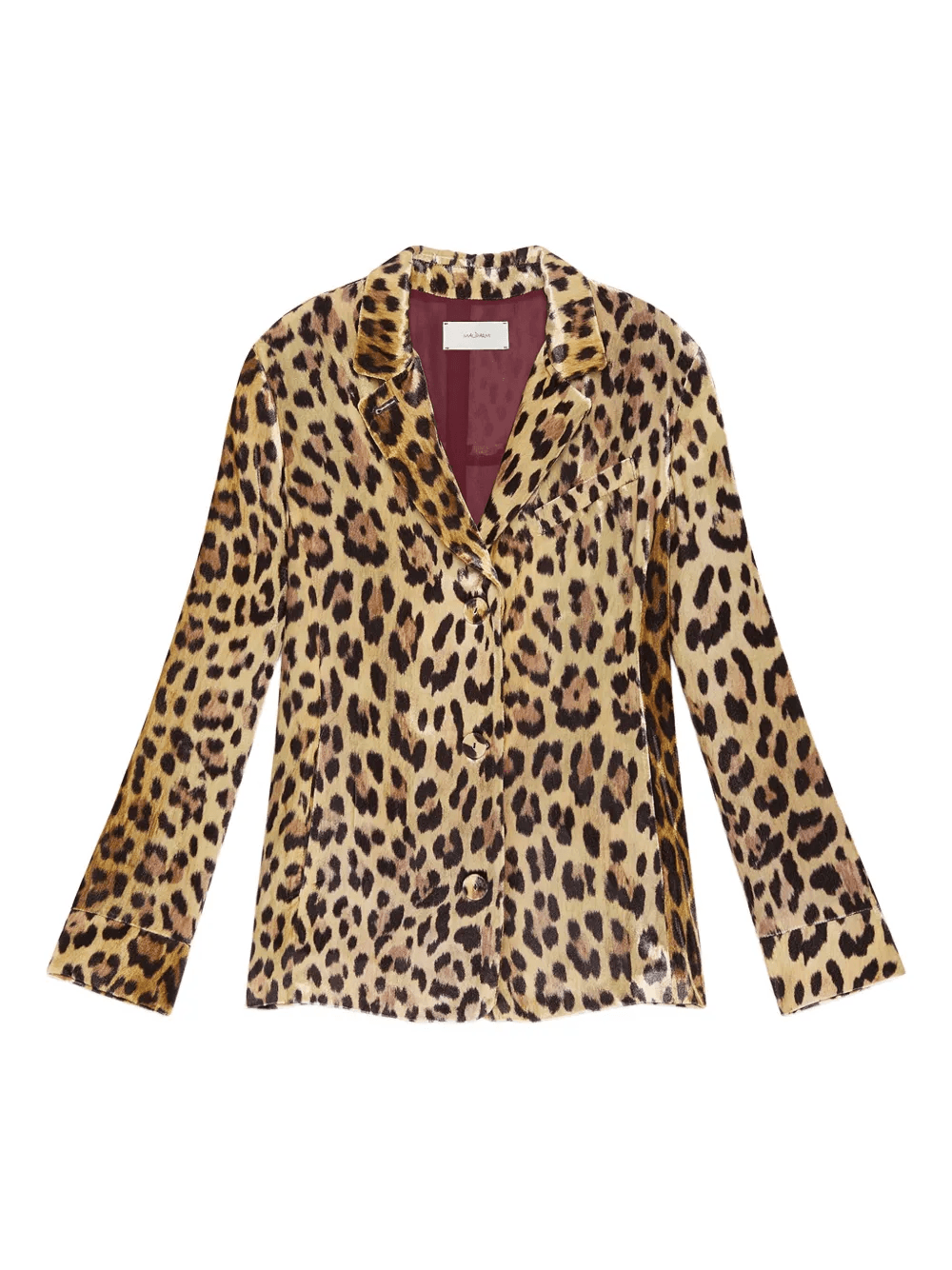 leopard-print button-front jacket - Image 1