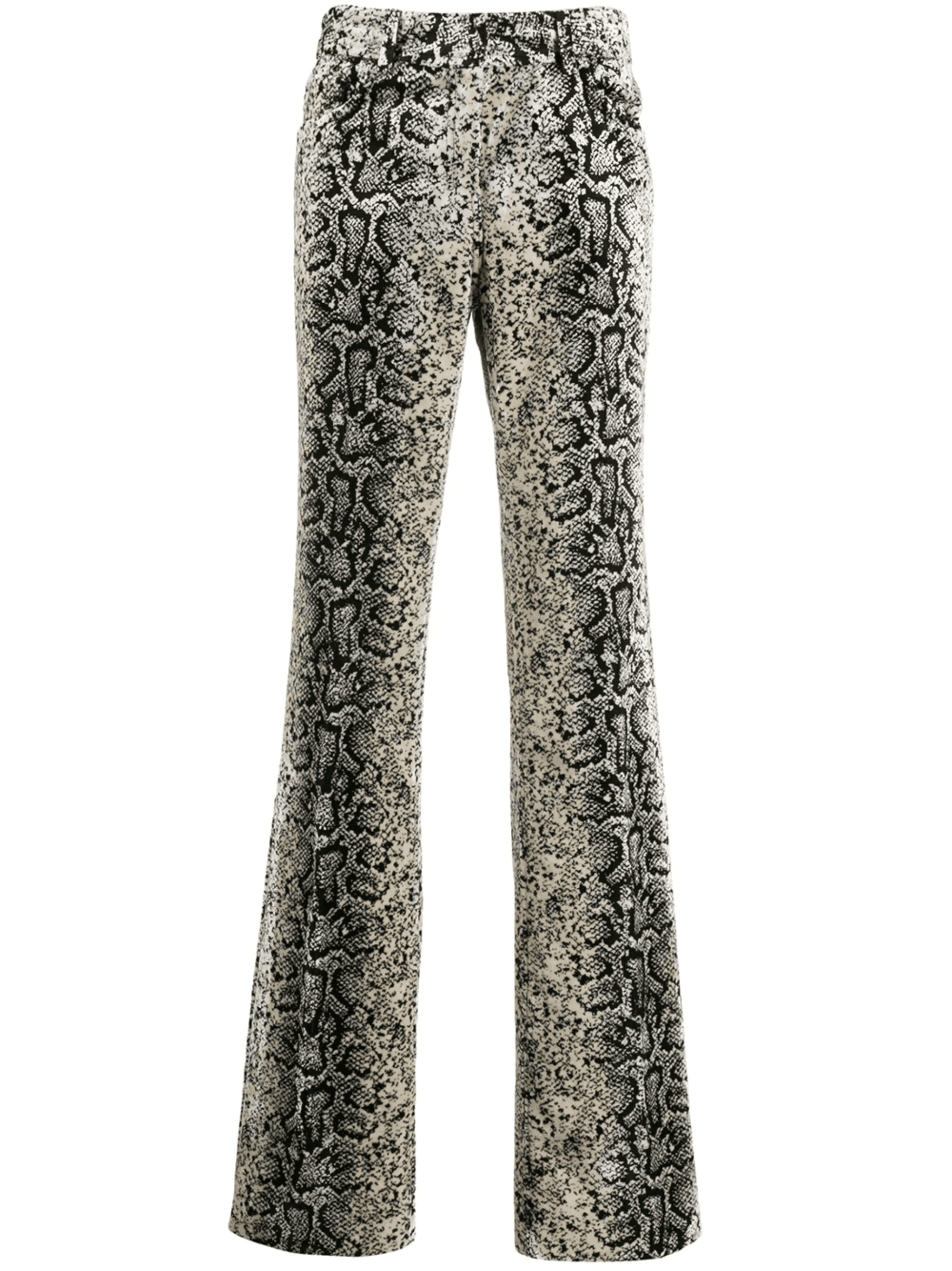 snakeskin effect bootleg trousers - Image 1