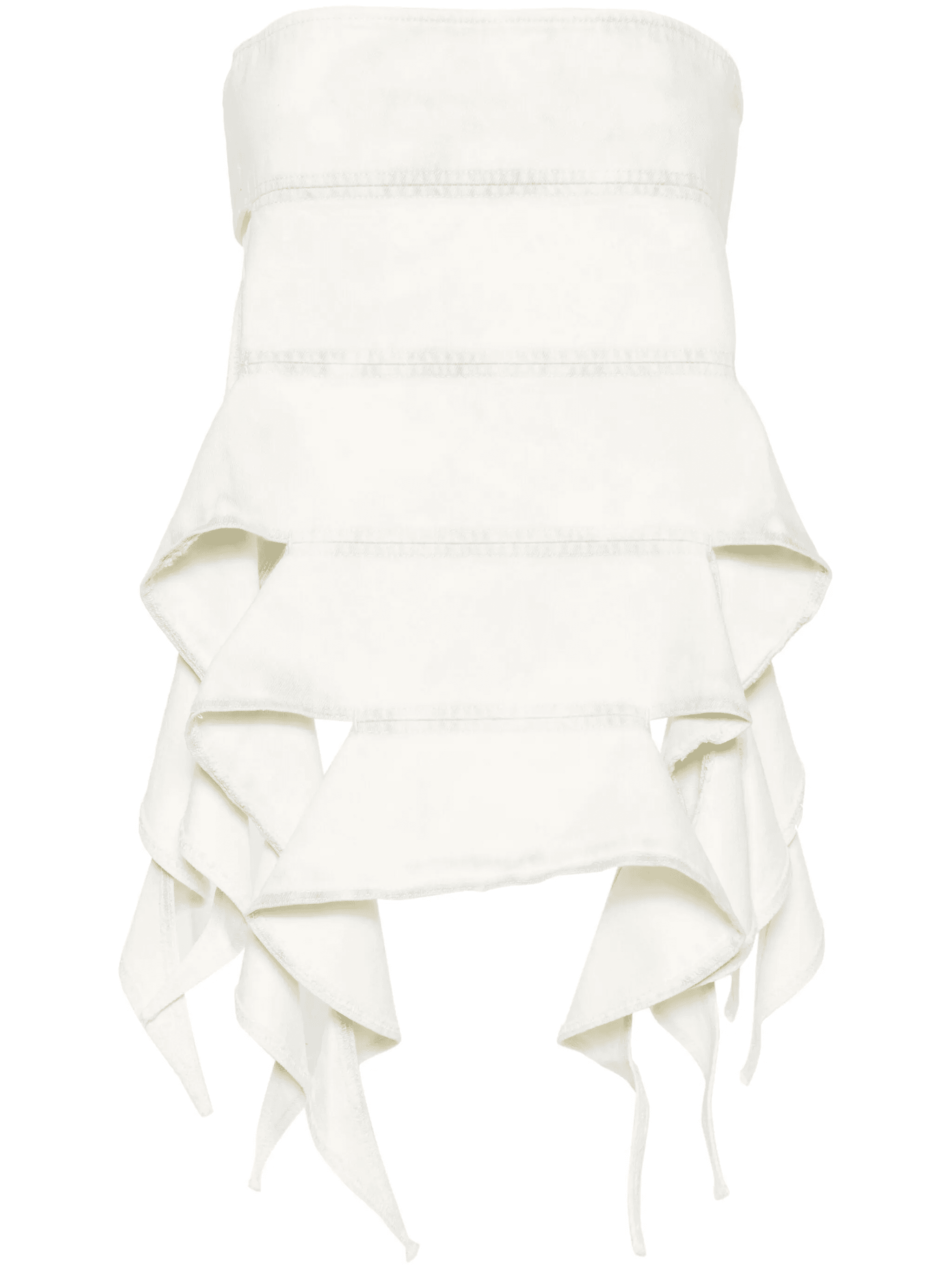 bandeau-style denim top - Image 1