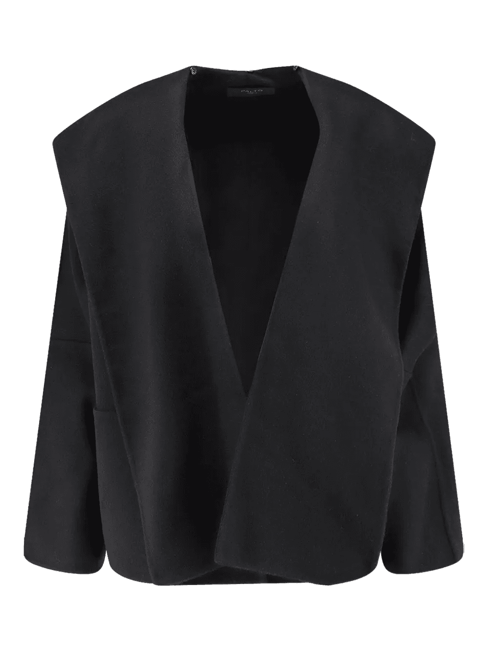 V-neck patch-pocket coat - Image 1