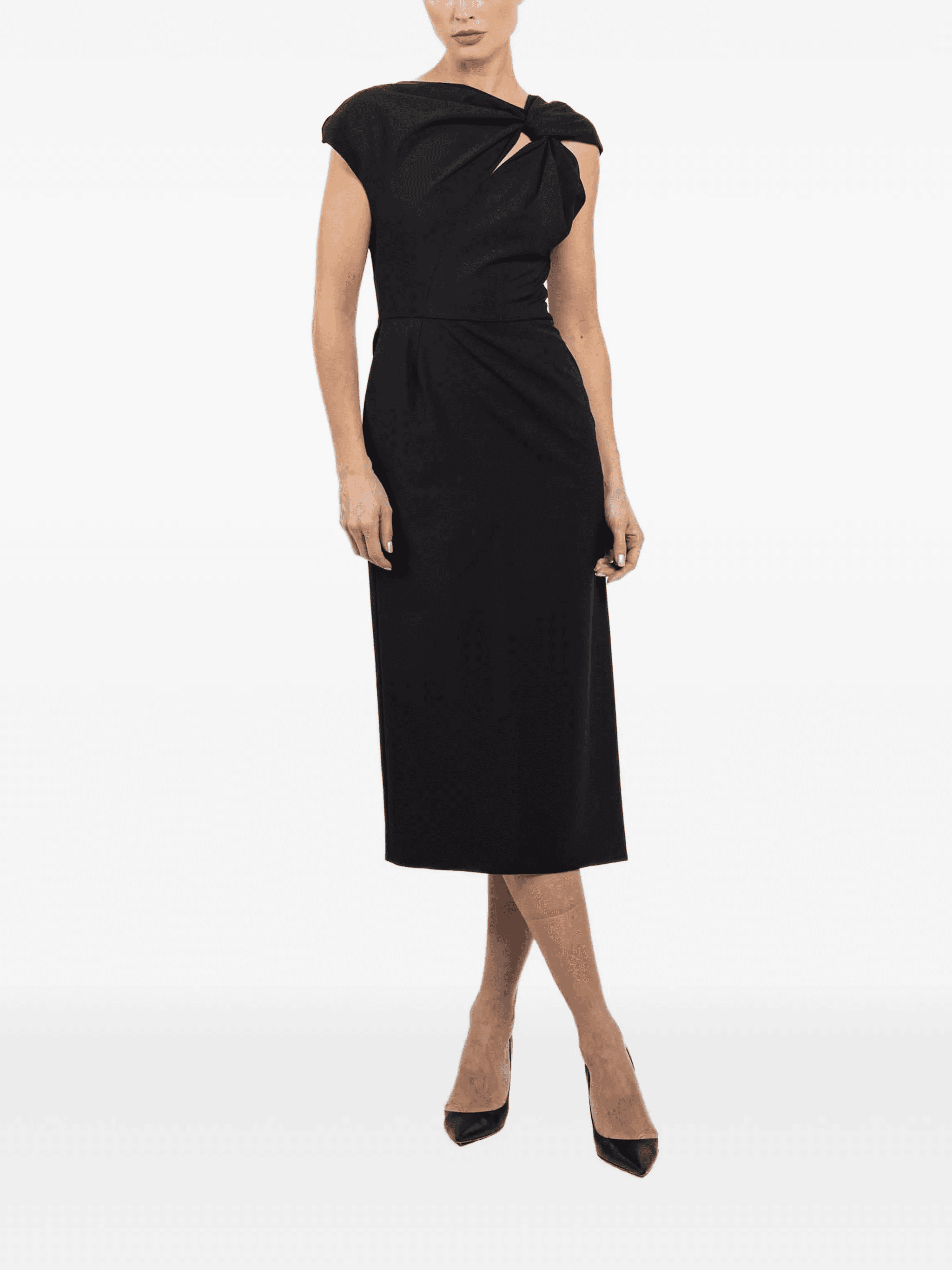 knot-detail midi dress - Image 1