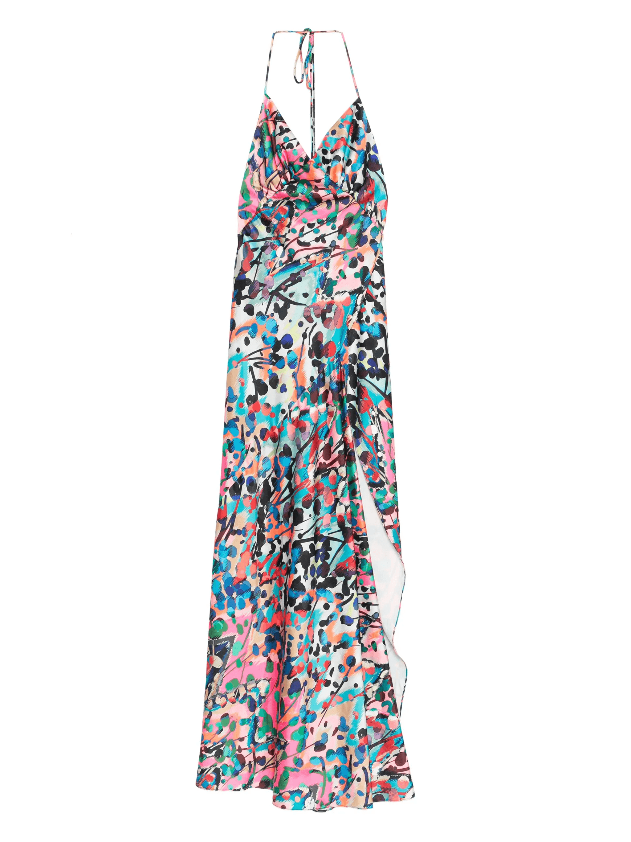 Seville halterneck abstract-print maxi dress - Image 1