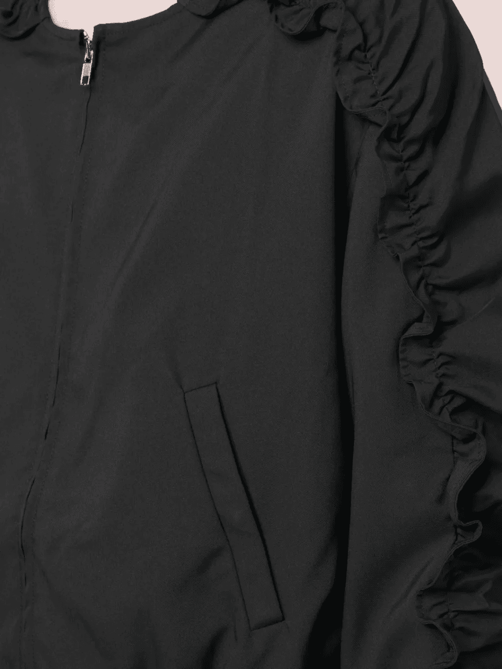 ruched zip-up bomber jacket - Image 1