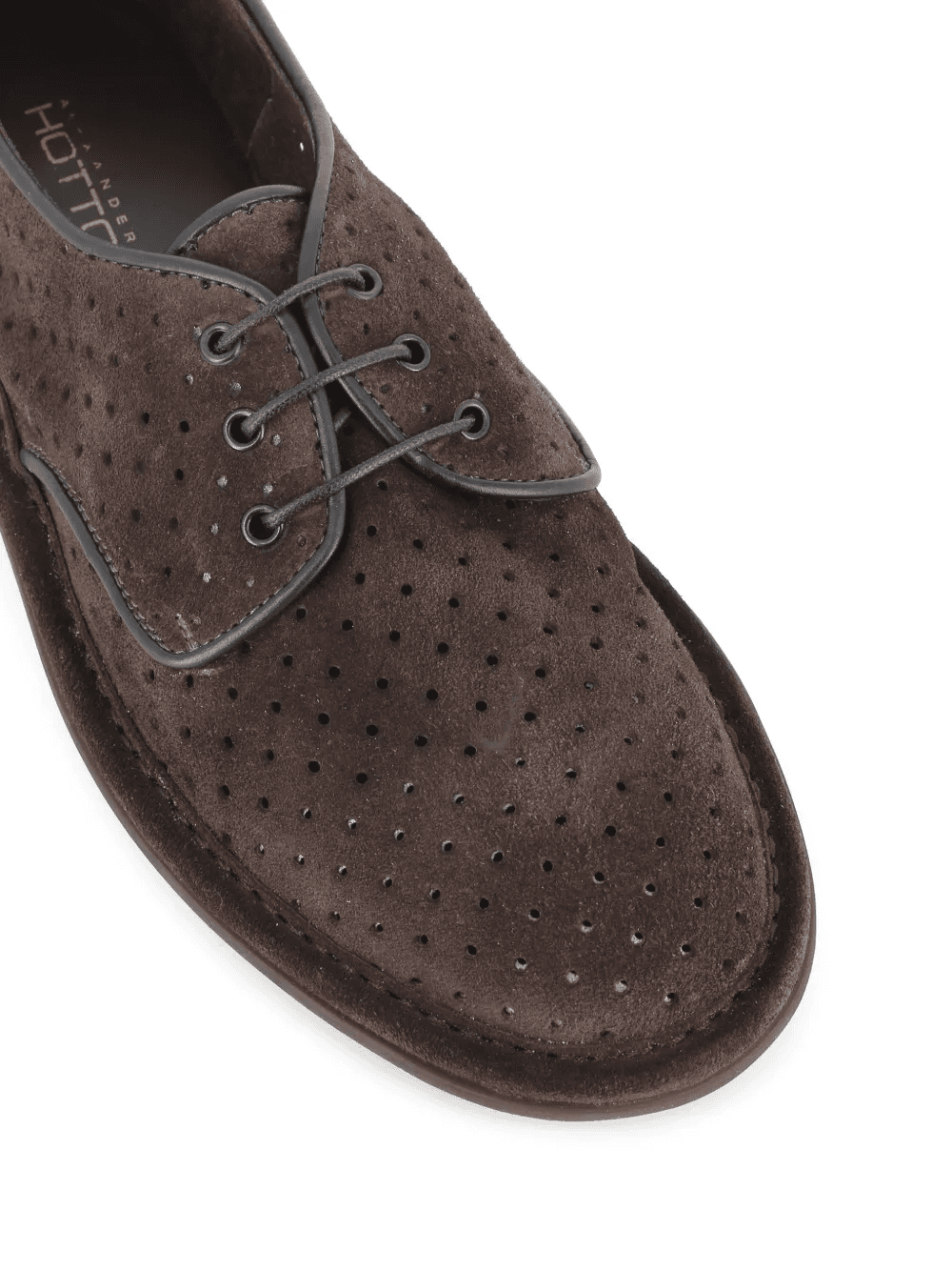 perforated-design derby shoes - Image 1
