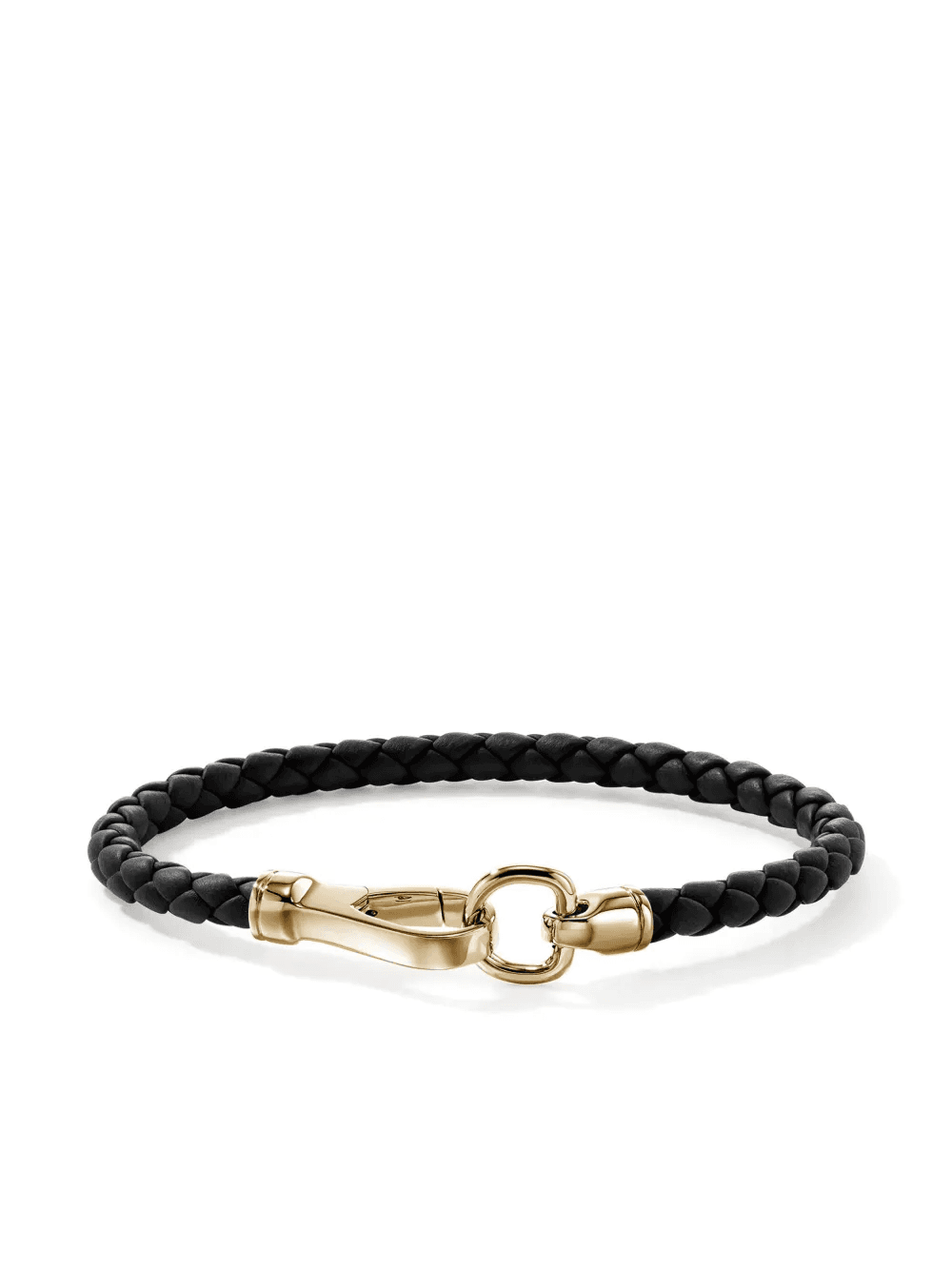 14kt yellow gold and leather bracelet - Image 1