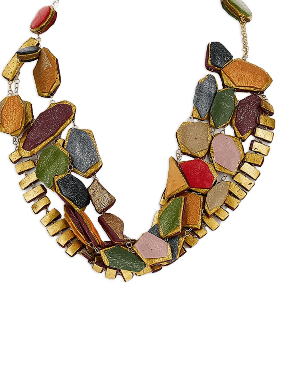 handmade geometrical-shapes necklace - Image 1