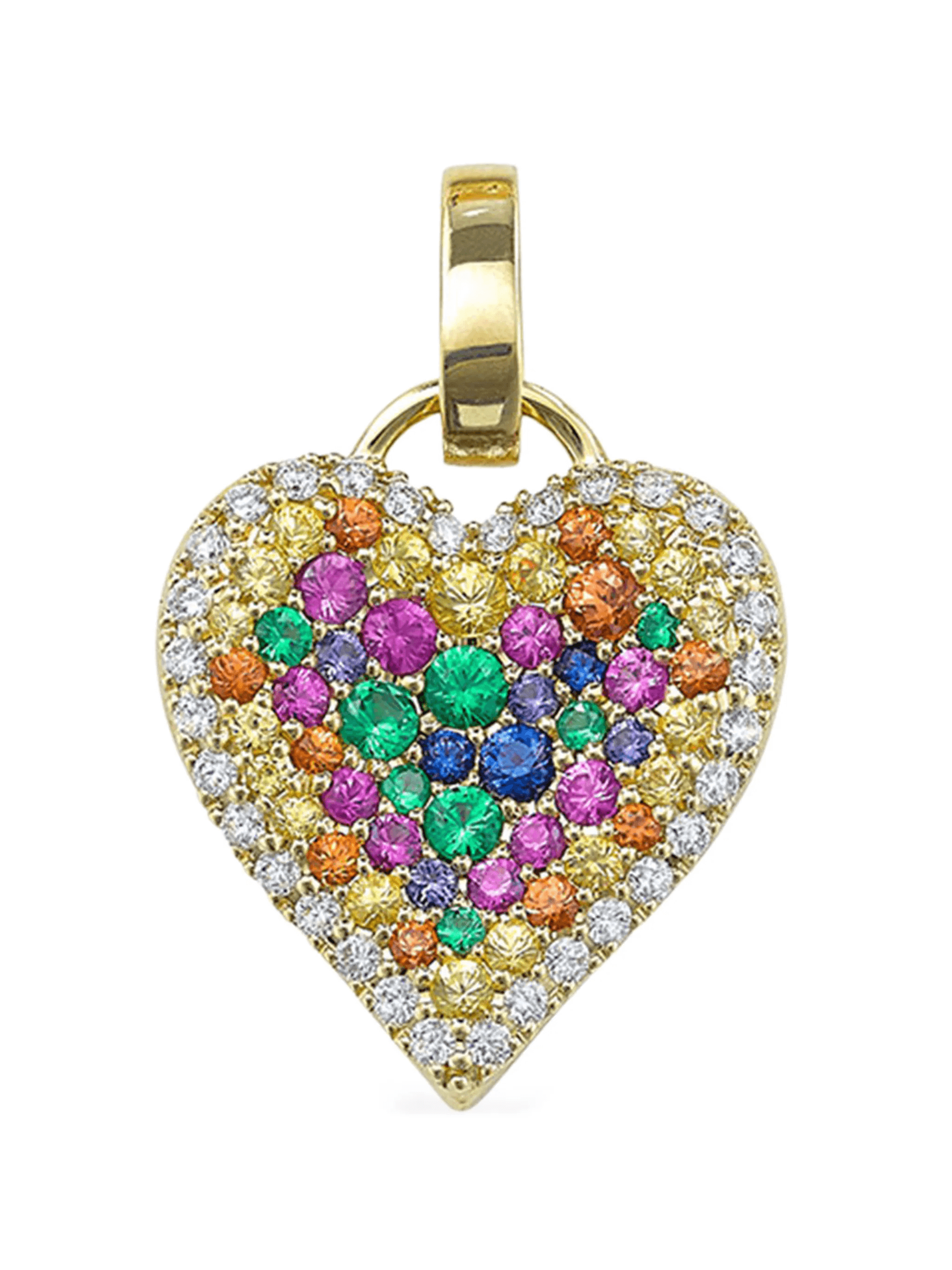 14K yellow gold multi-stones necklace - Image 1