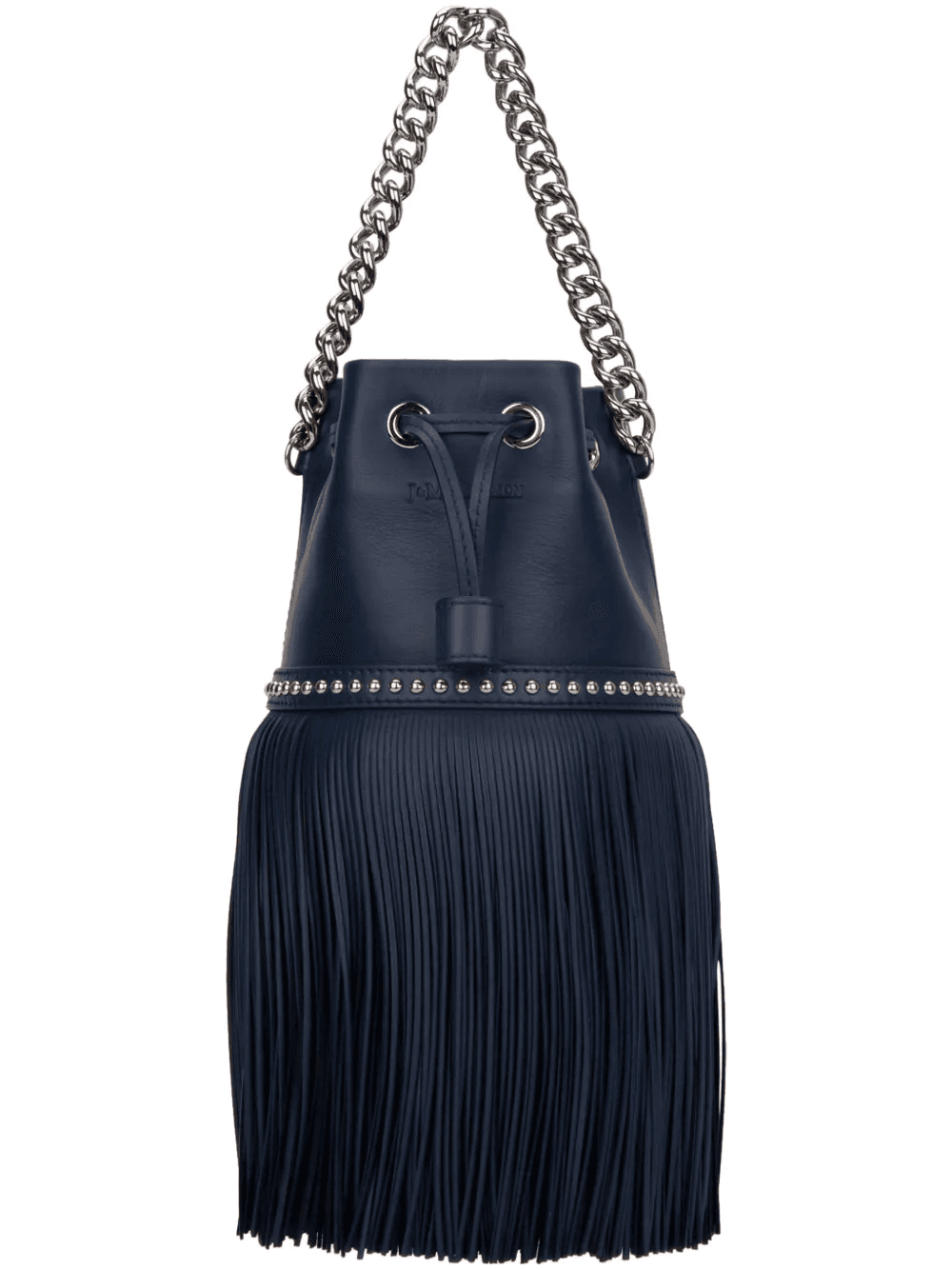 Carnival fringed studded bucket bag - Image 1