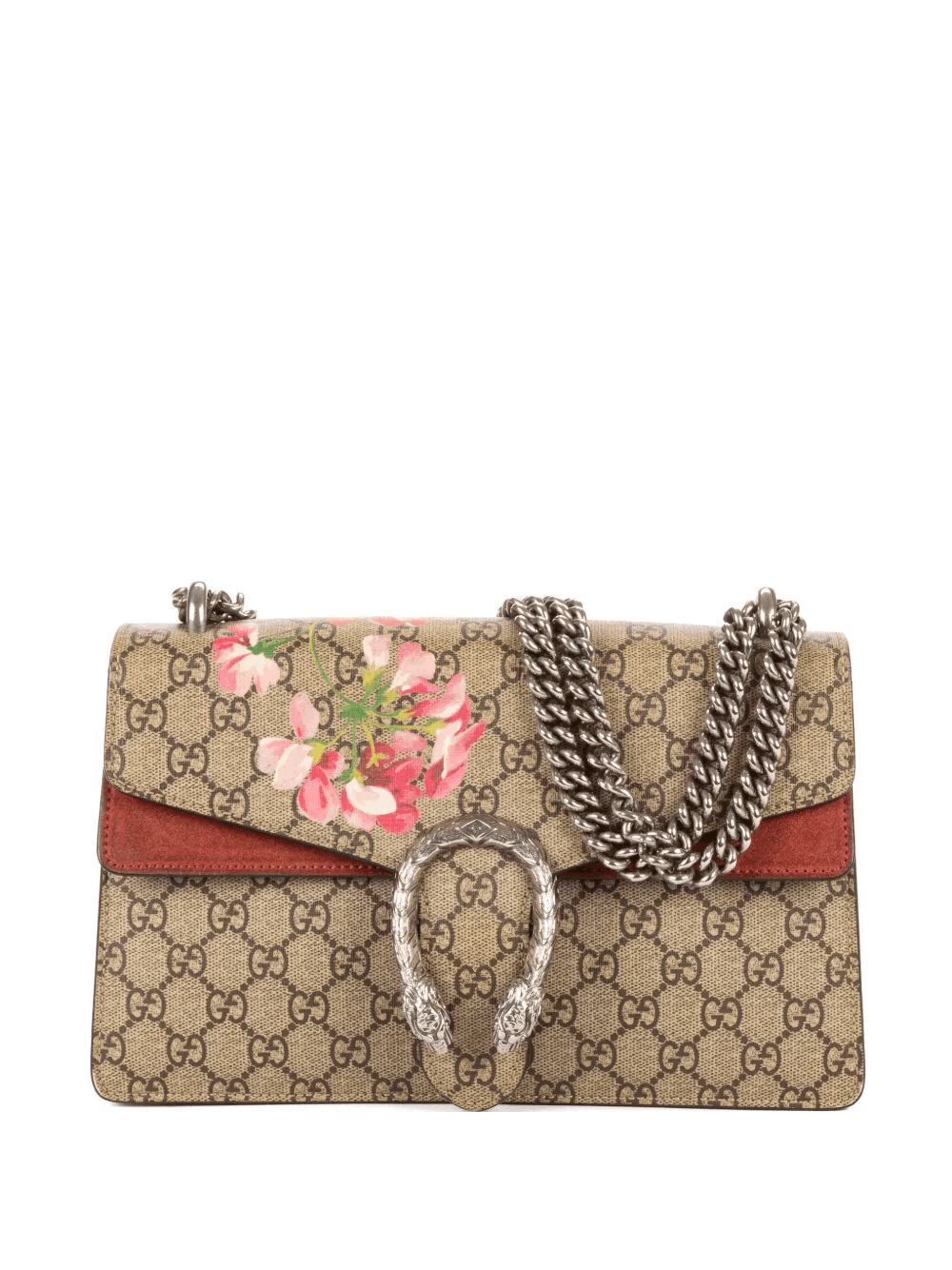 Dionysus monogram-pattern floral shoulder bag - Image 1