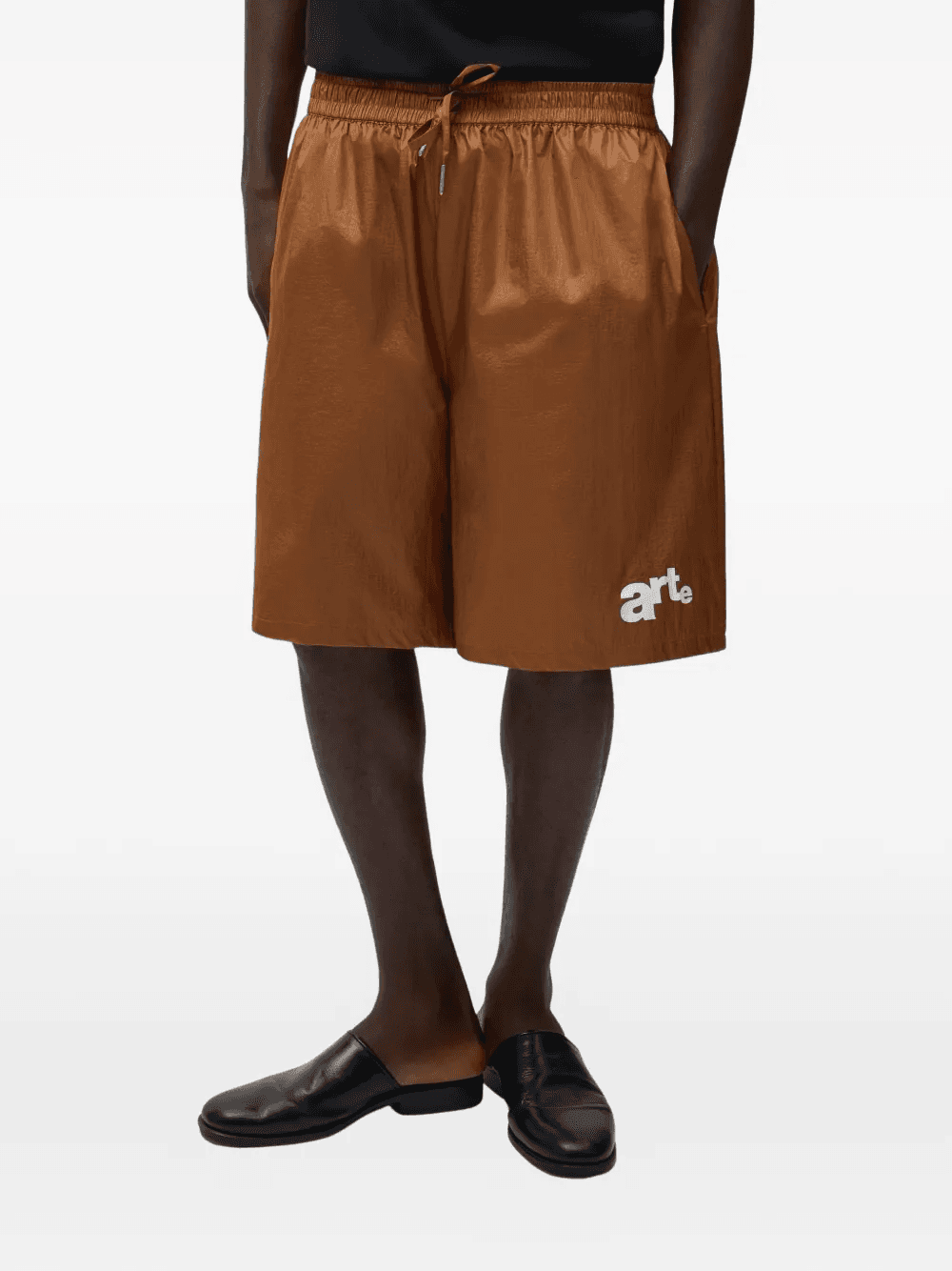 drawstring logo shorts - Image 1