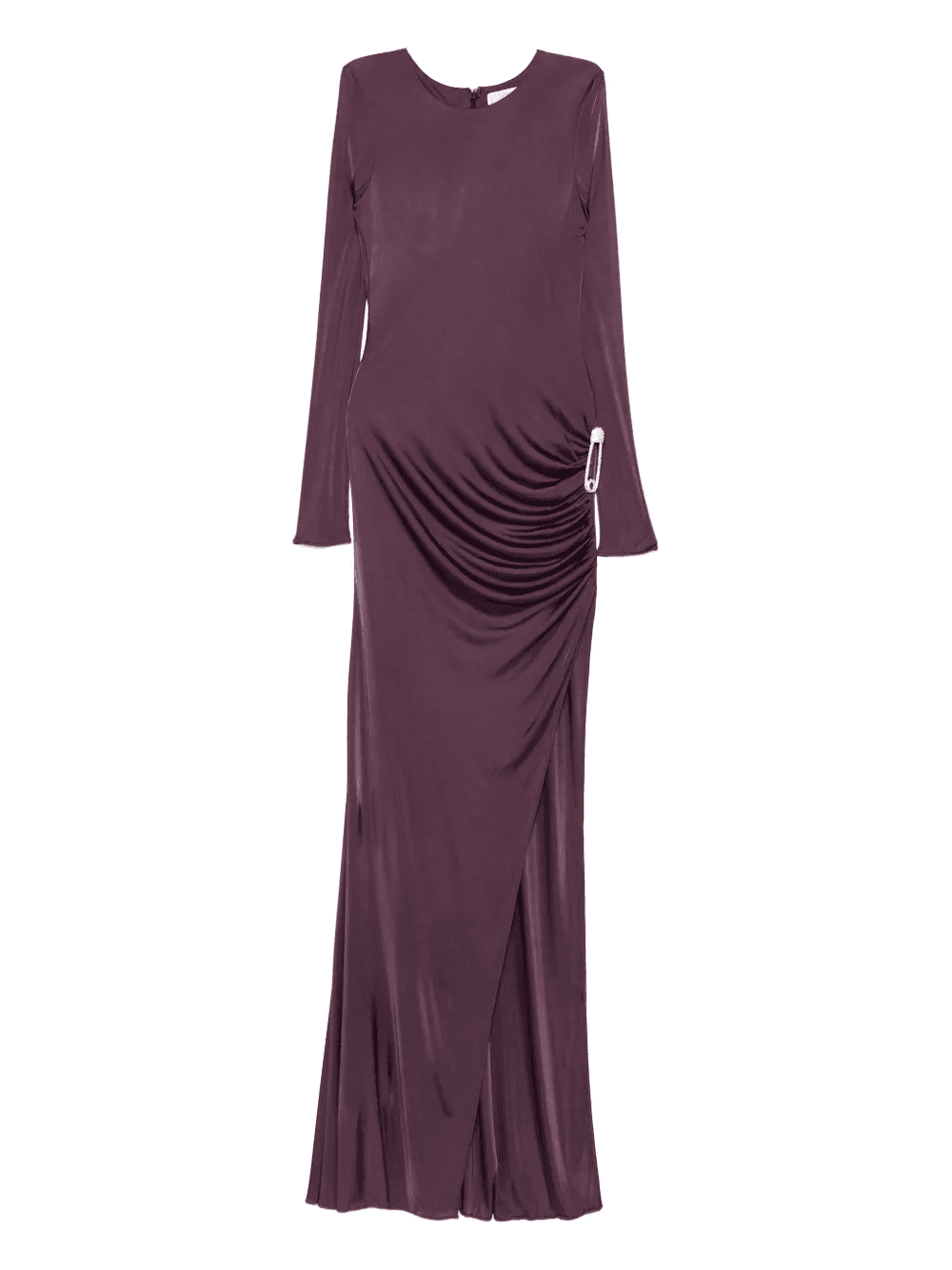 draped jewel-embellished gown - Image 1