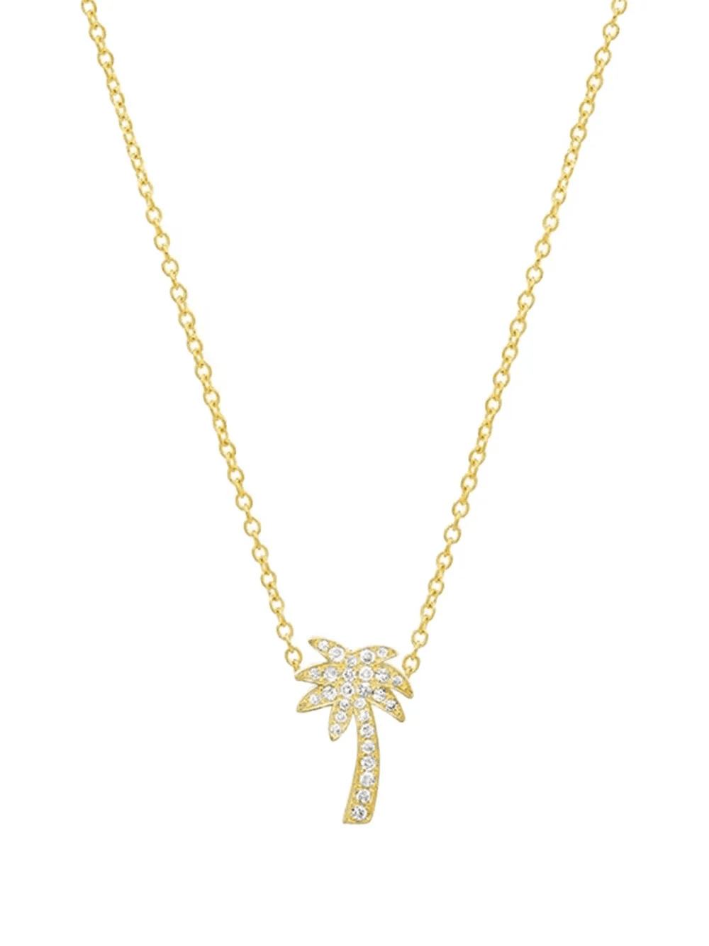 18kt yellow gold Palm Tree necklace - Image 1