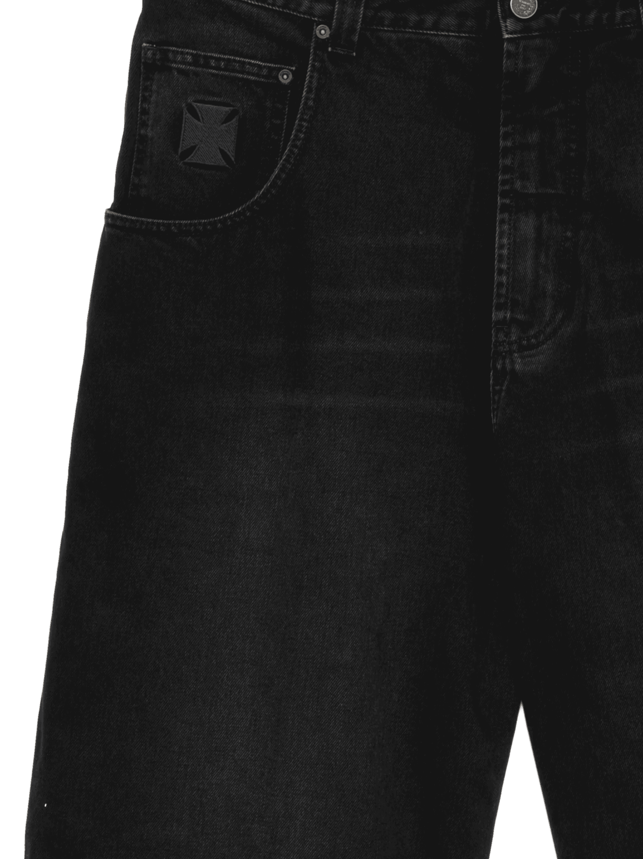 faded denim shorts - Image 1