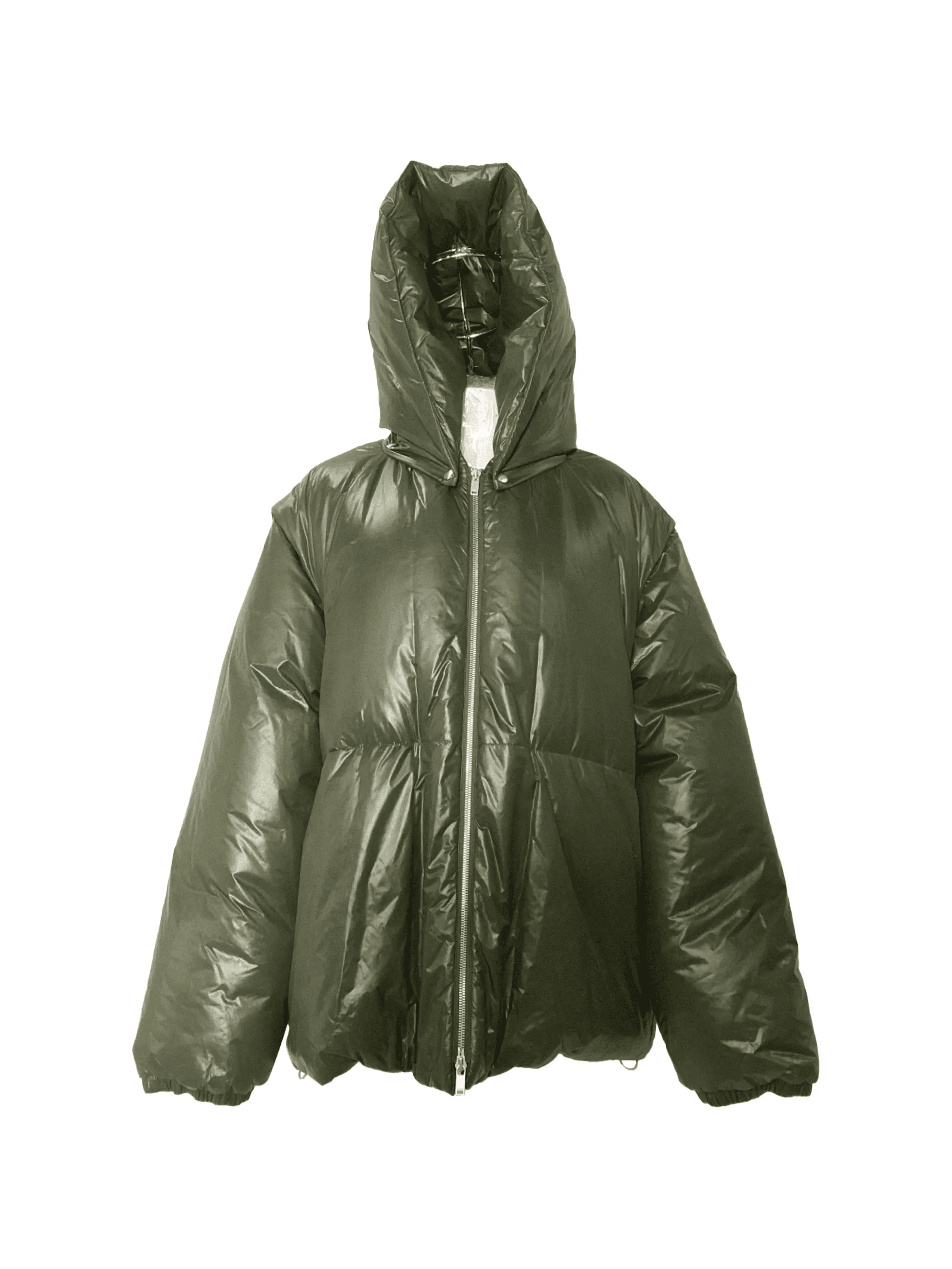 zipped hooded puffer jacket - Image 1