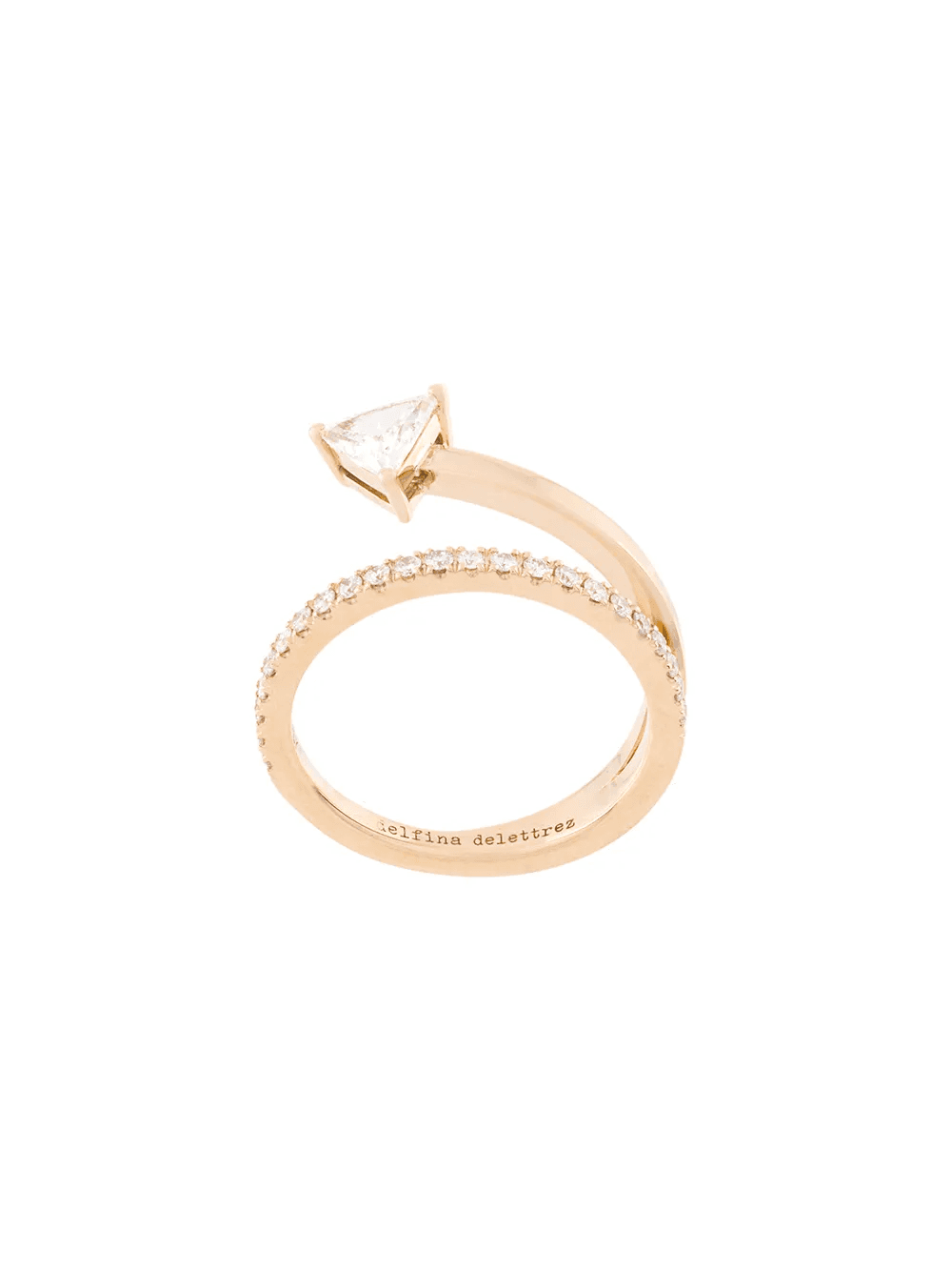18kt champagne gold Marry Me diamond ring - Image 1