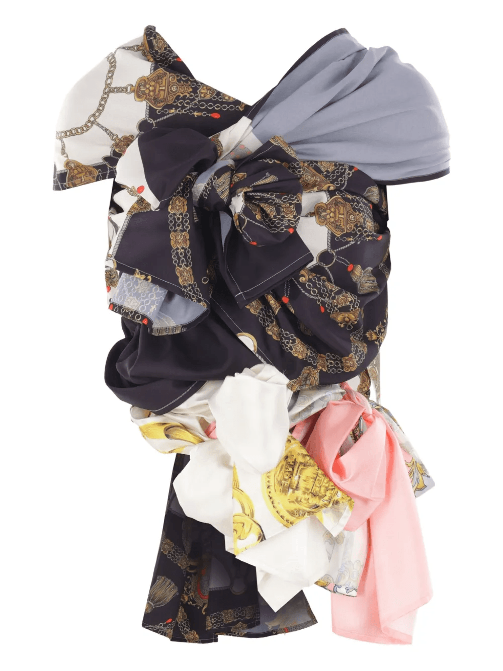 draped graphic blouse - Image 1