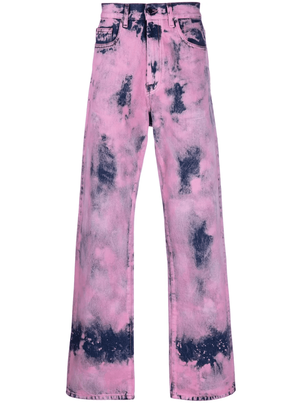 tie-dye straight-leg jeans - Image 1