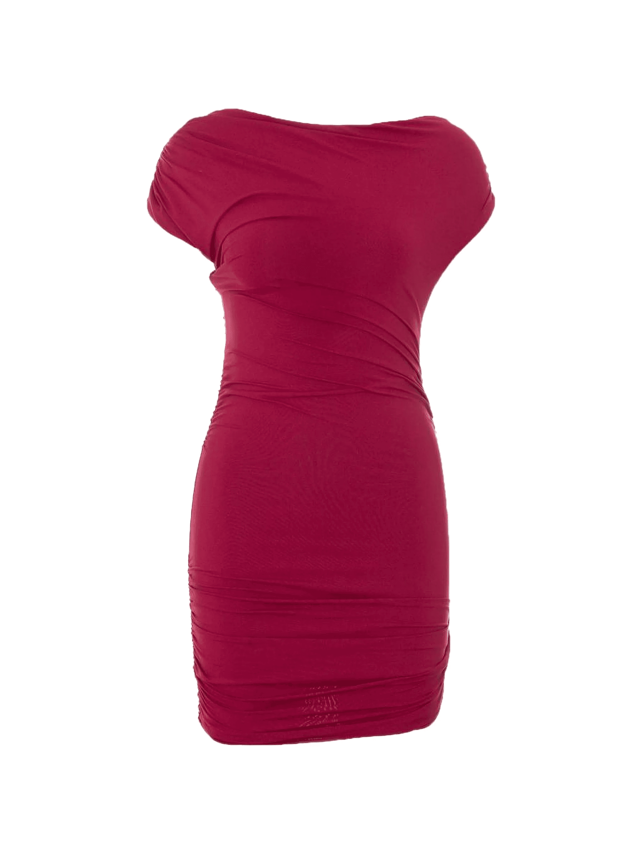 open-back ruched mini dress - Image 1