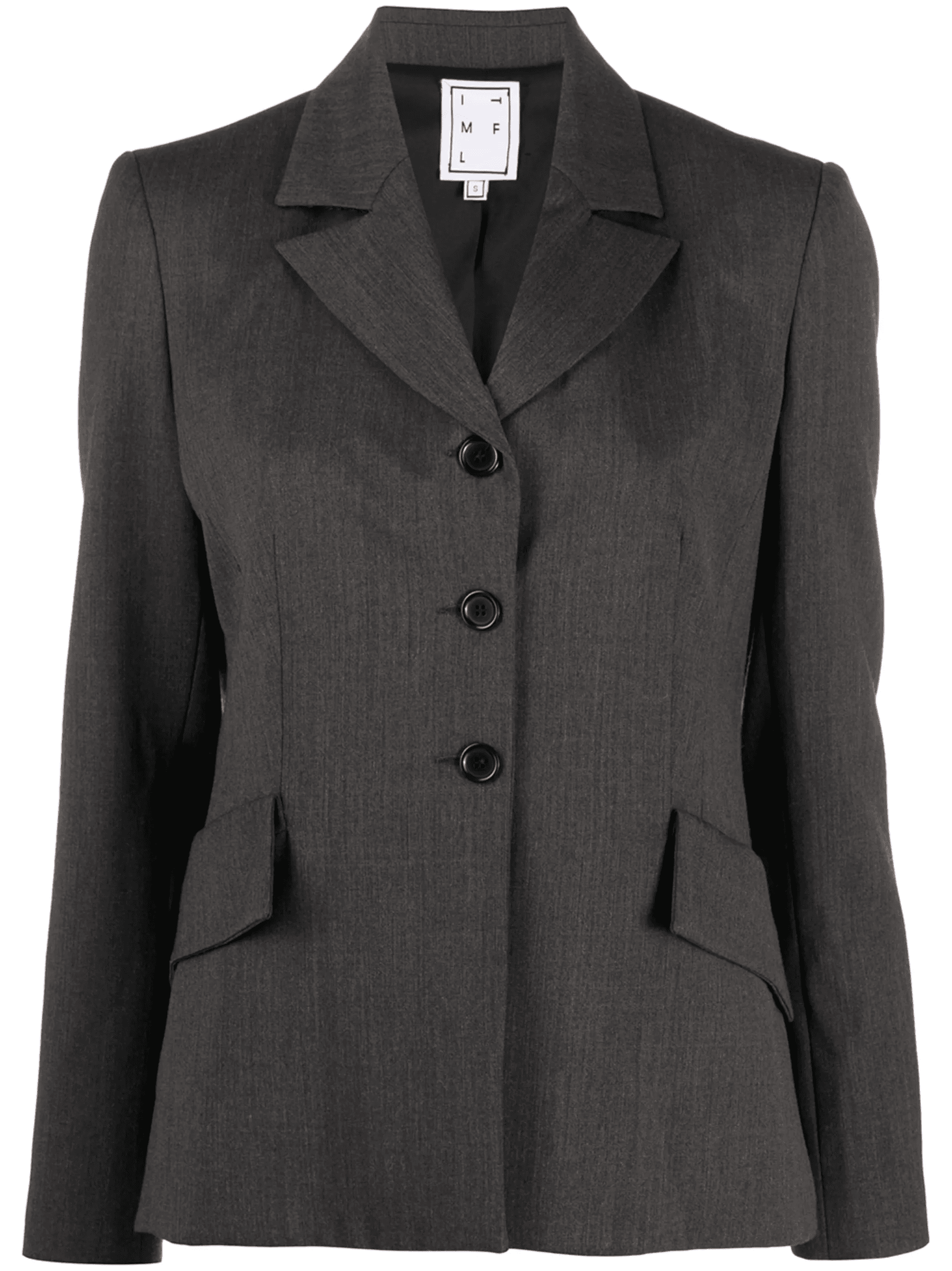 notched-lapels single-breasted blazer - Image 1