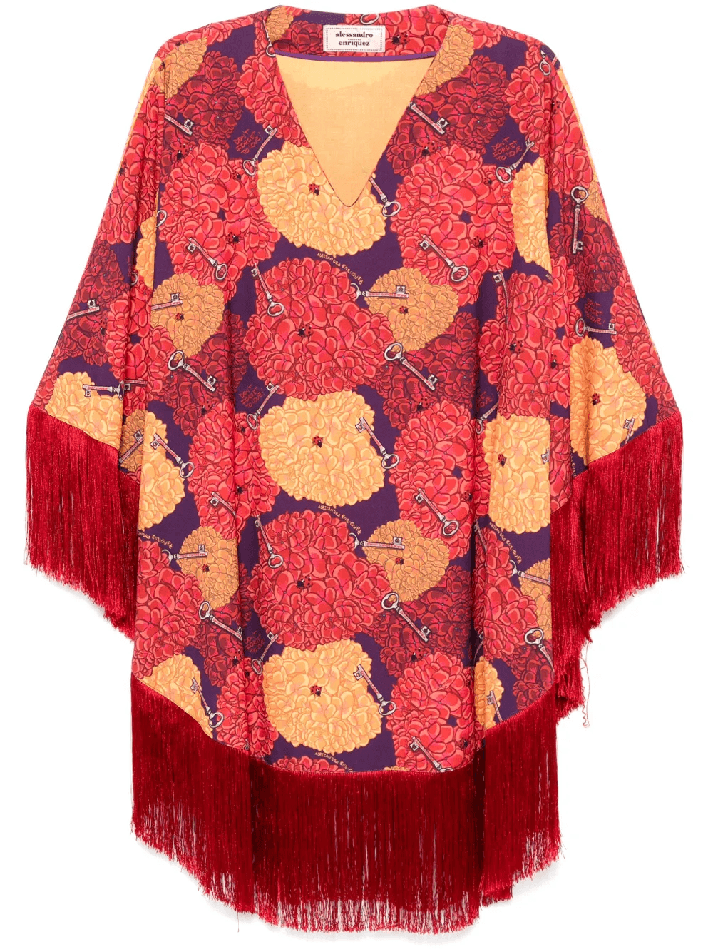 floral-print mini dress - Image 1