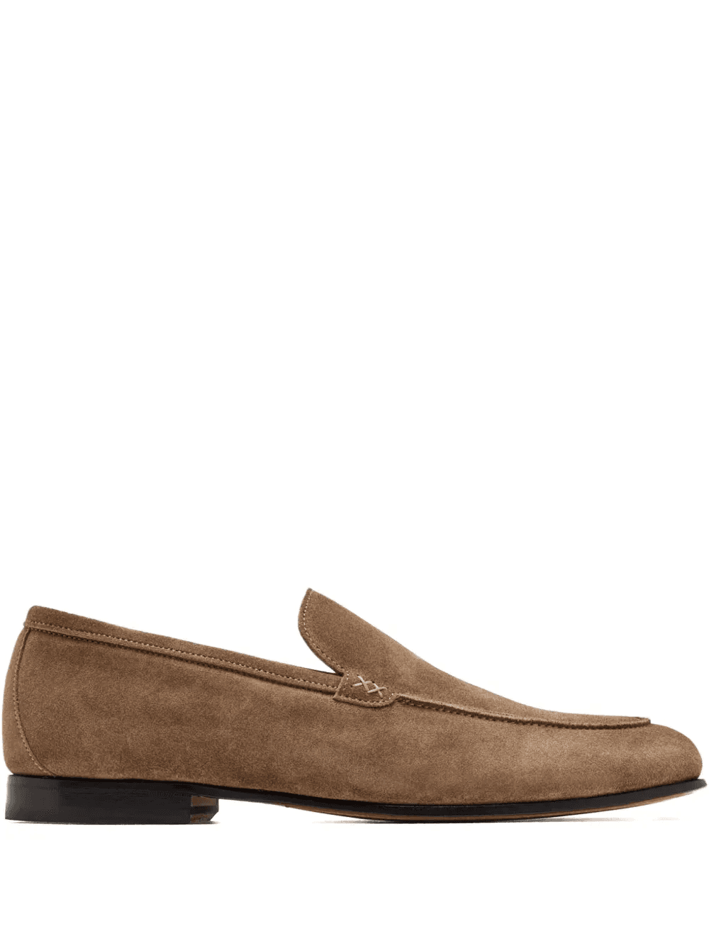 stitched suede loafers - Image 1