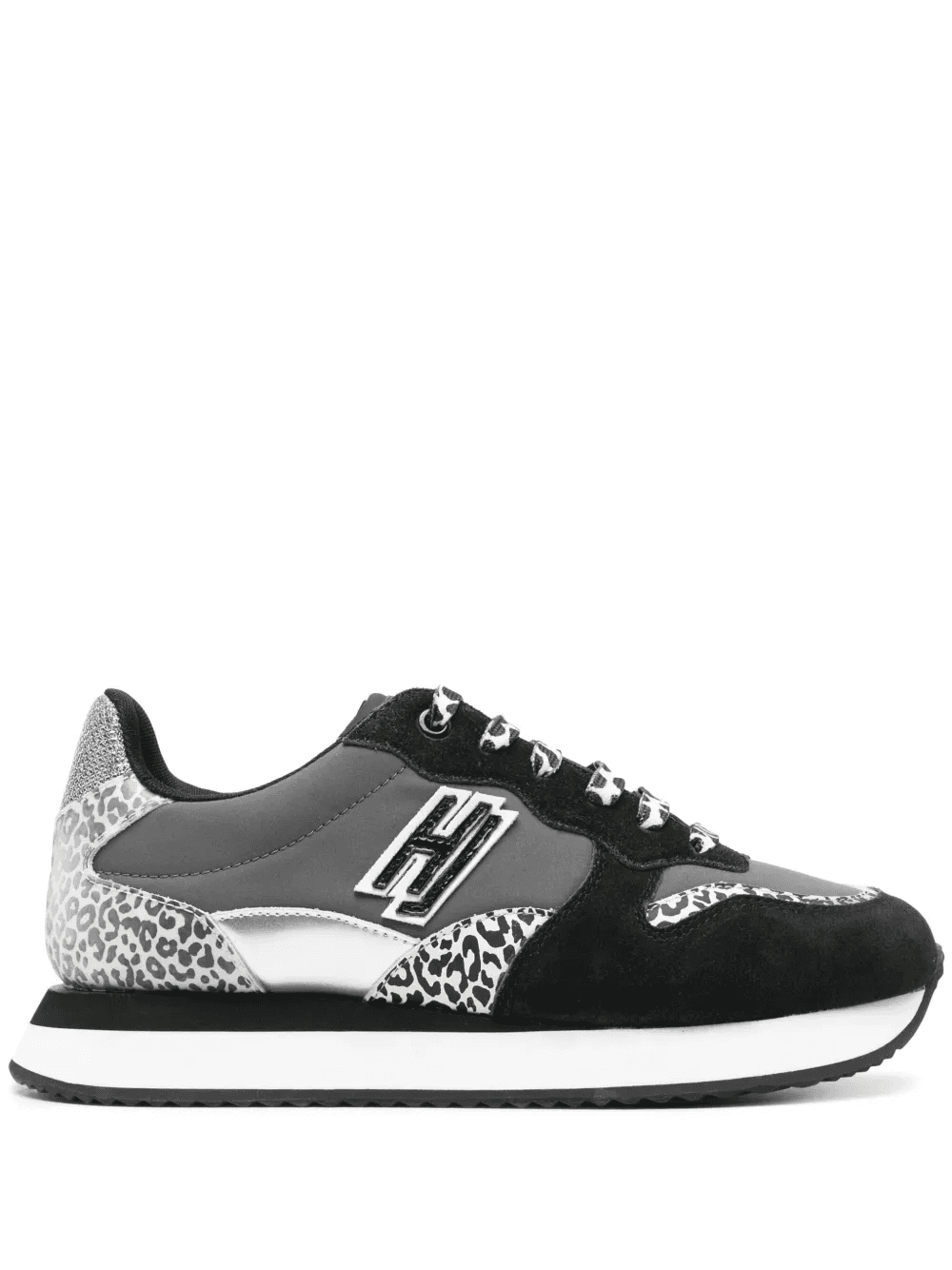 Over zebra print-detail sneakers - Image 1