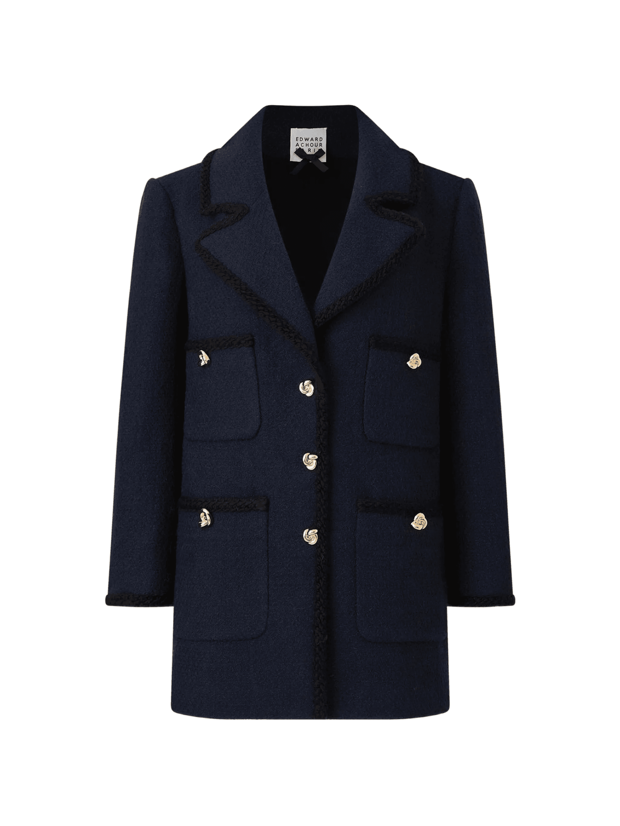 gold-tone button braided jacket - Image 1