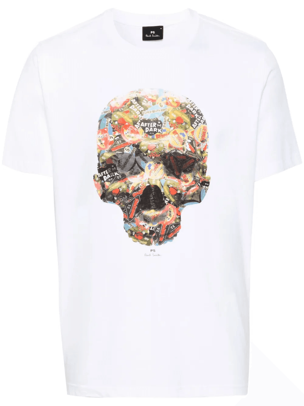 Skull Sticker organic-cotton T-shirt - Image 1