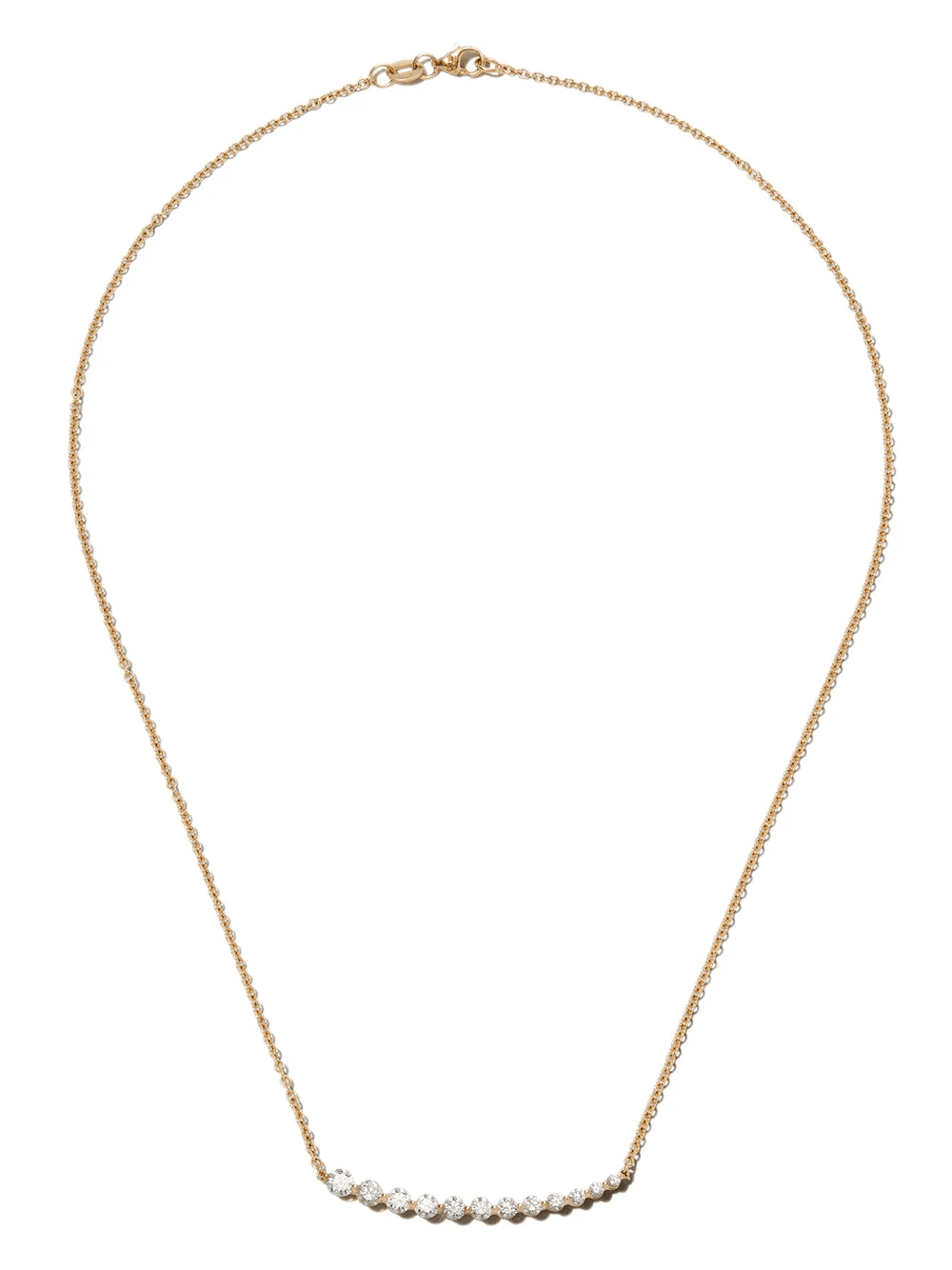 18kt yellow gold diamond necklace - Image 1