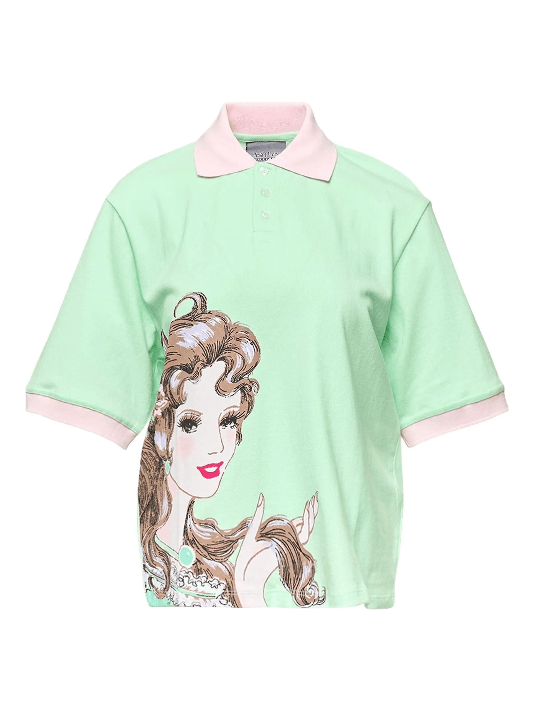 graphic-print polo shirt - Image 1