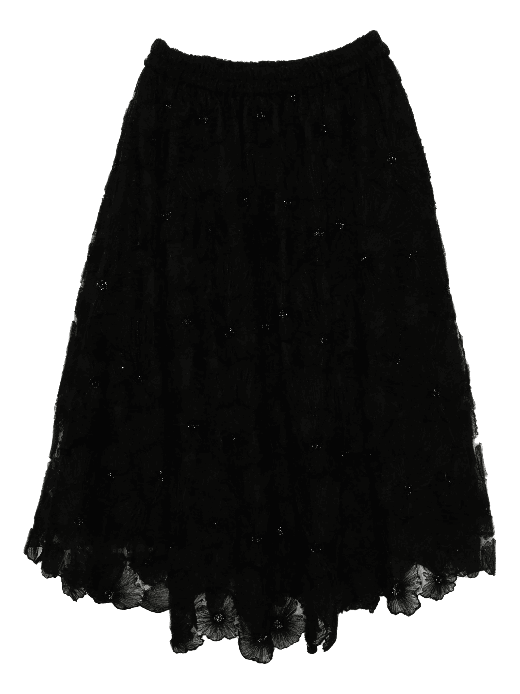 mid-length gathered skirt - Image 1