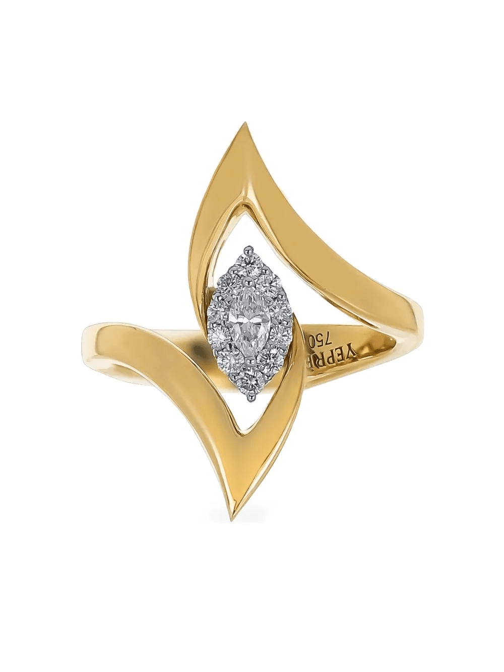 18K white and yellow gold Strada diamond ring - Image 1