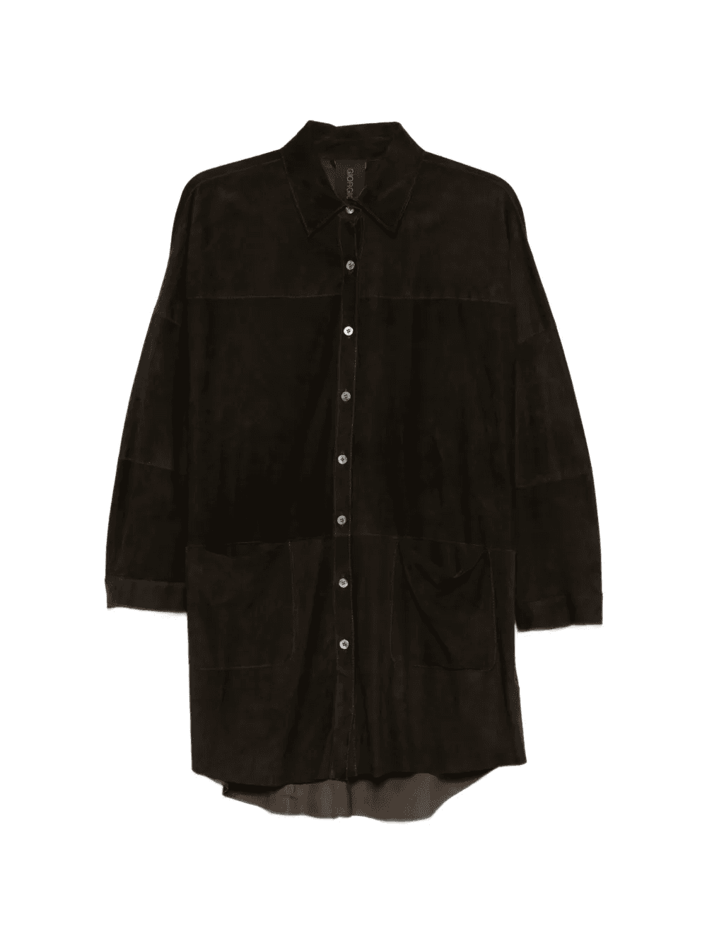 patch-pockets long shirt - Image 1