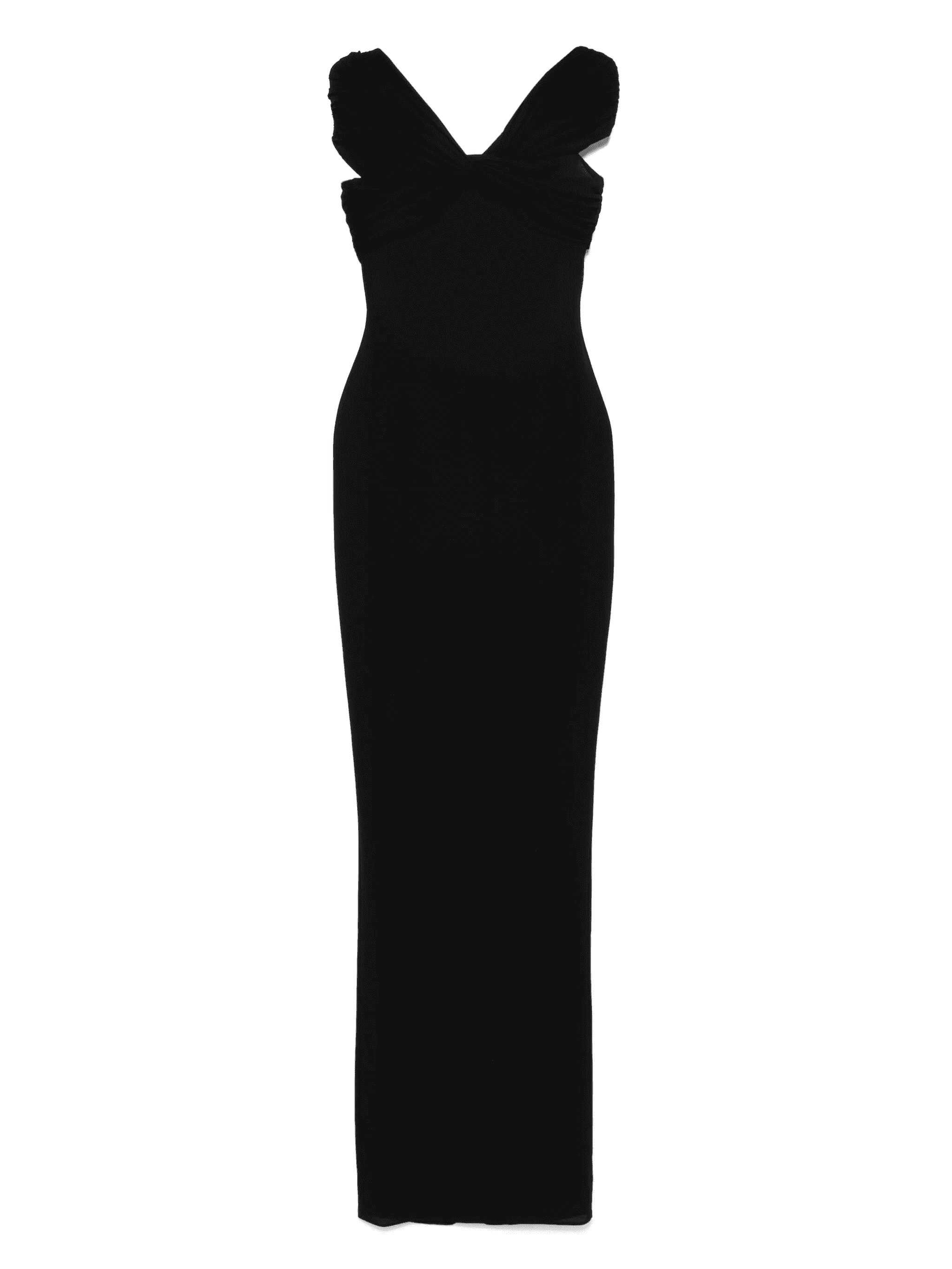 off-shoulder sheer maxi dress - Image 1