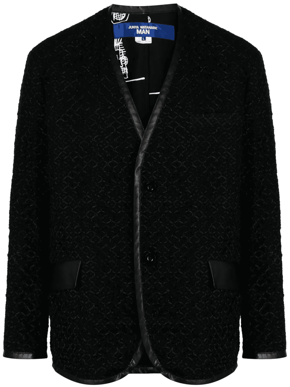 V-neck single-breasted jacket - Image 1