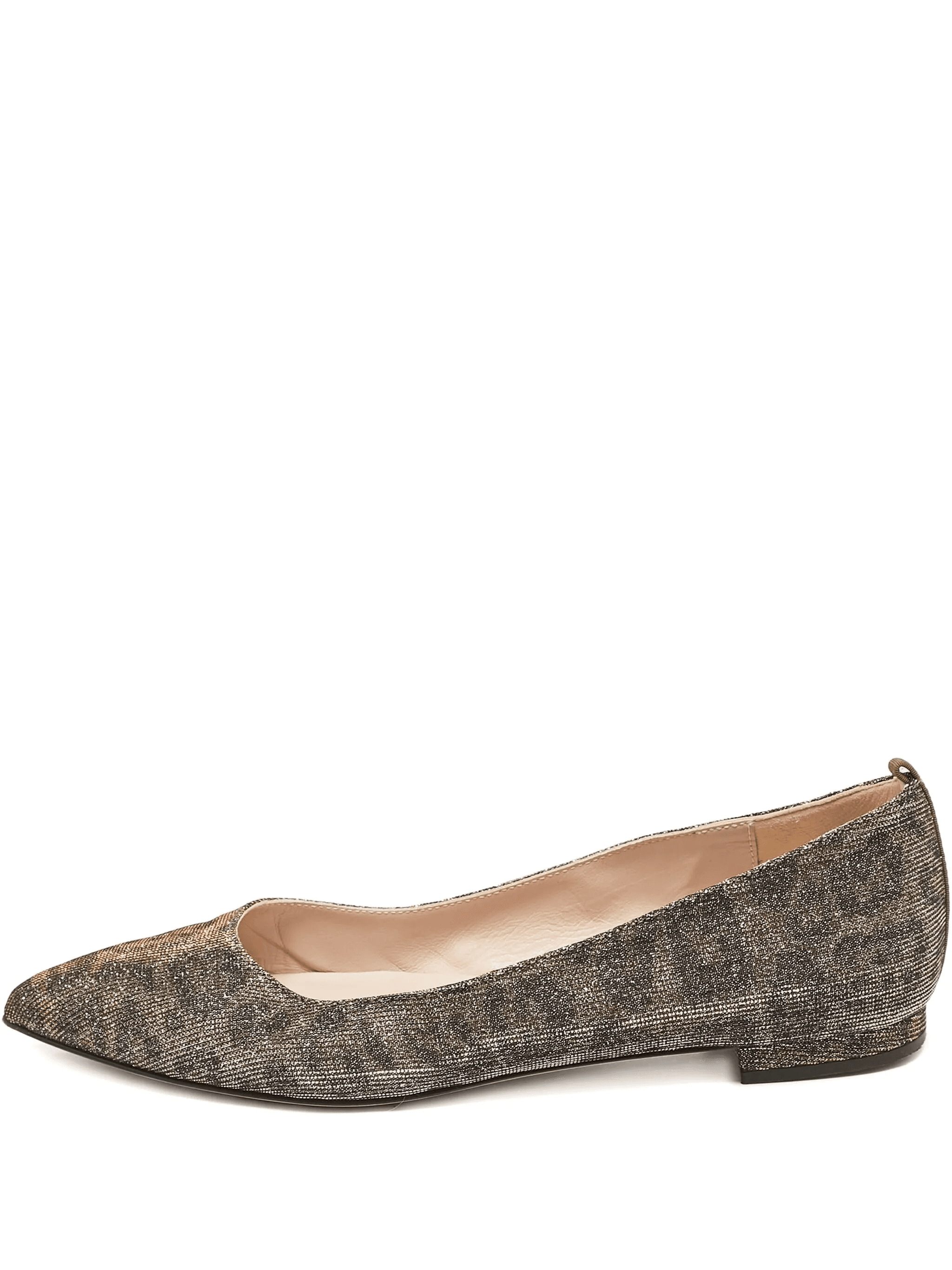 glittered point-toe flat pumps - Image 1