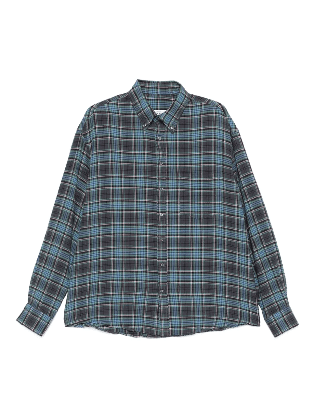 plaid-check button-up shirt - Image 1