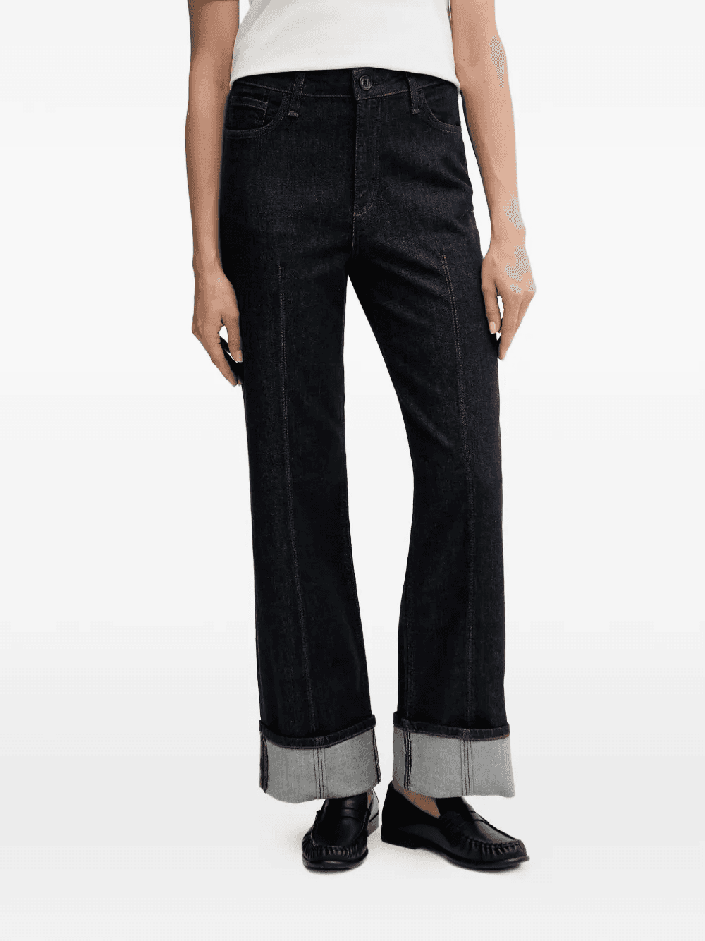 button cuffed jeans - Image 1