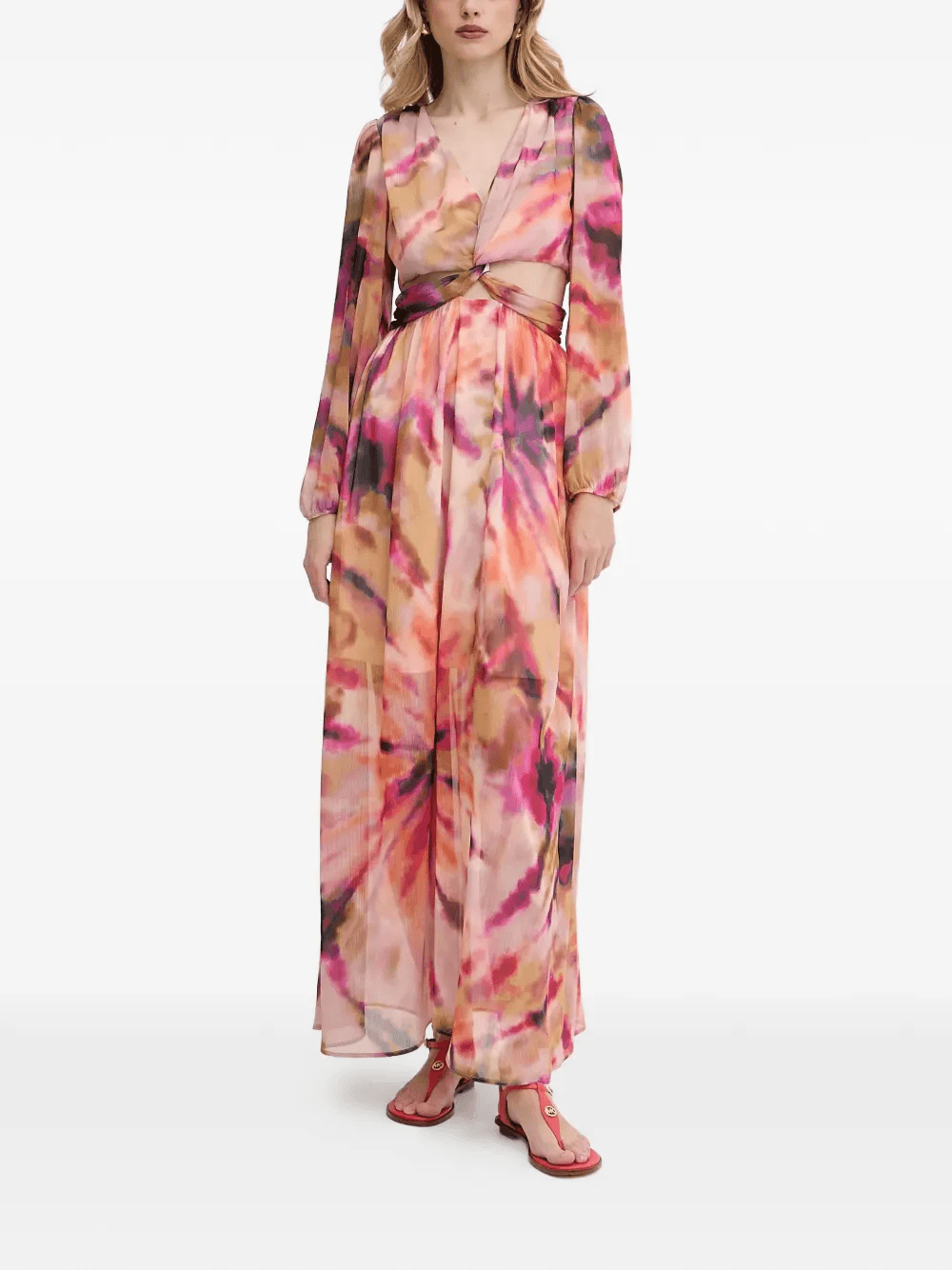tie-dye cut-out maxi dress - Image 1