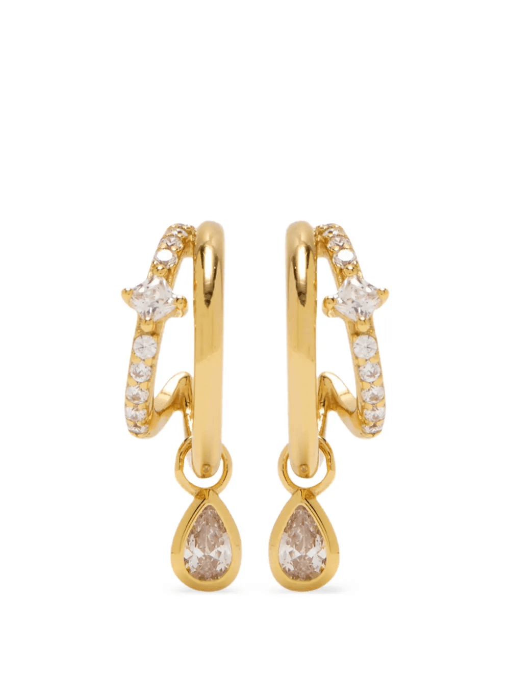 crystal-embellished drop earrings - Image 1