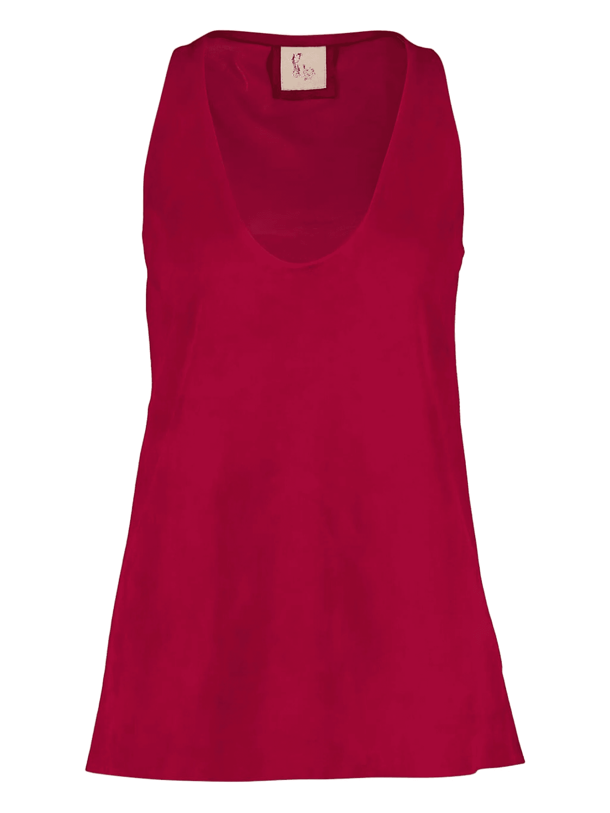 scoop-neck leather tank top - Image 1