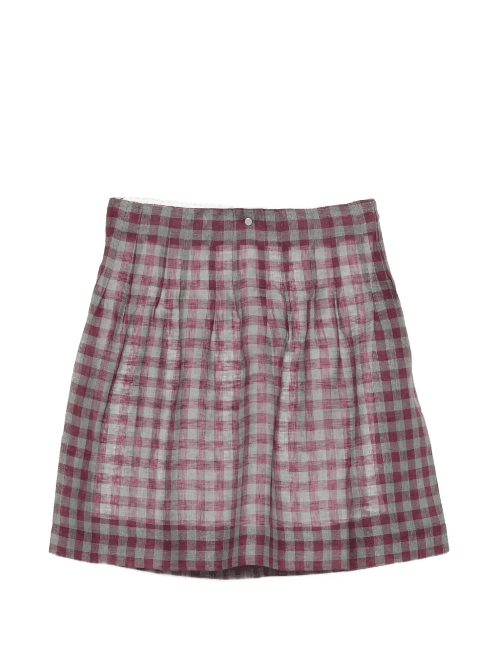 pleated check mini skirt - Image 1