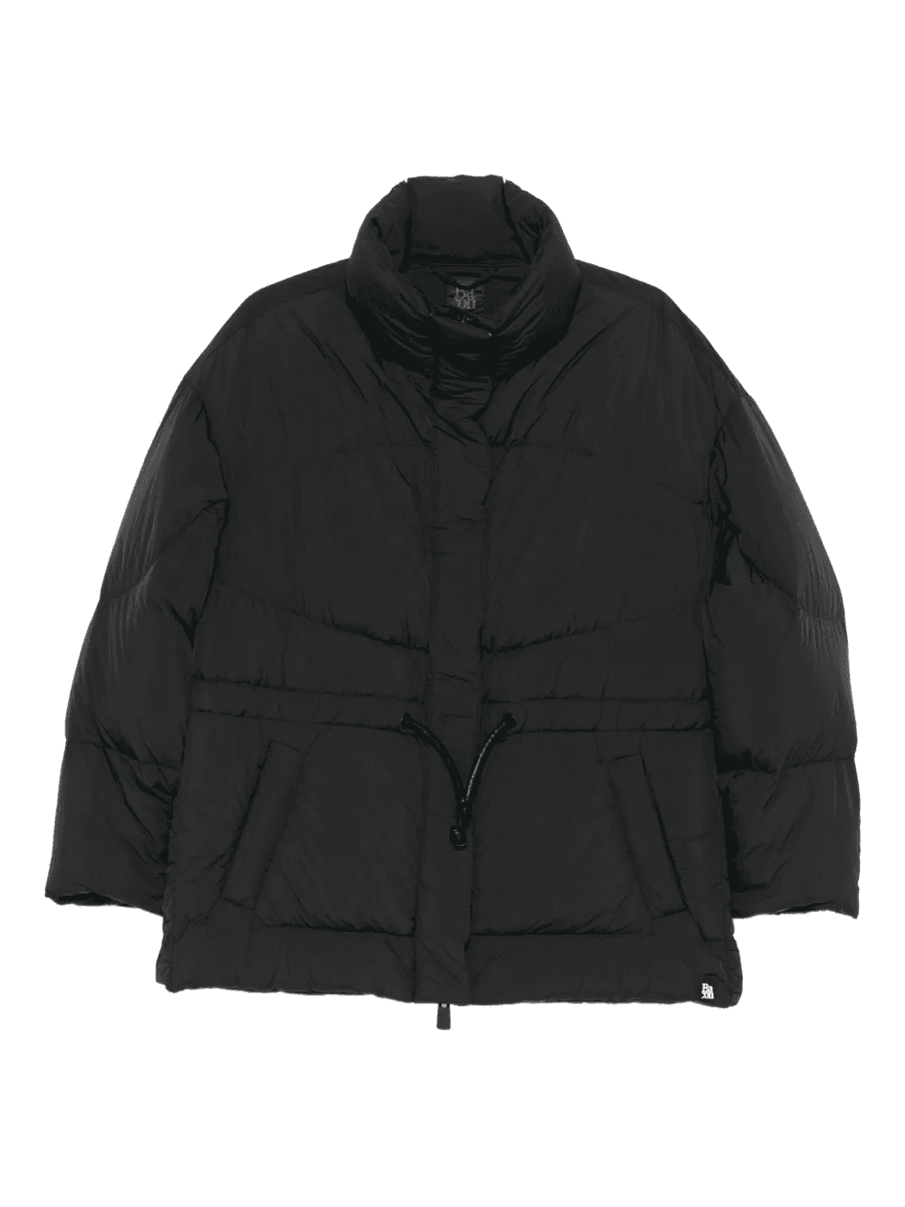 drawstring-waist padded coat - Image 1