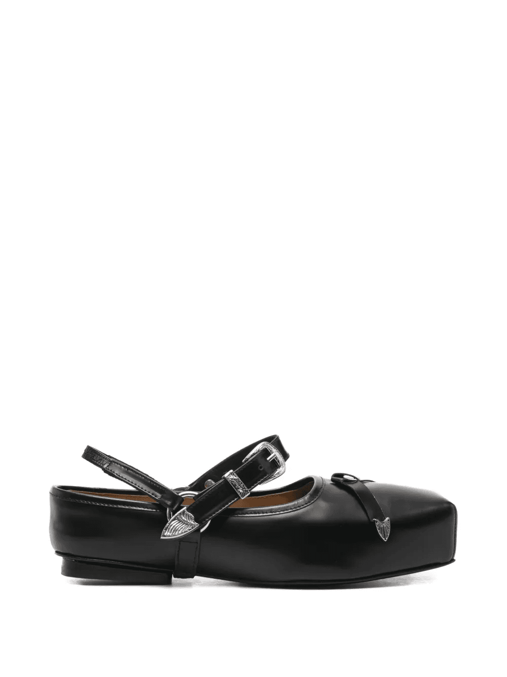 detachable-strap leather loafers - Image 1