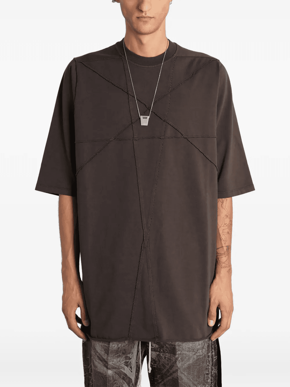 seam-detailing T-shirt - Image 1