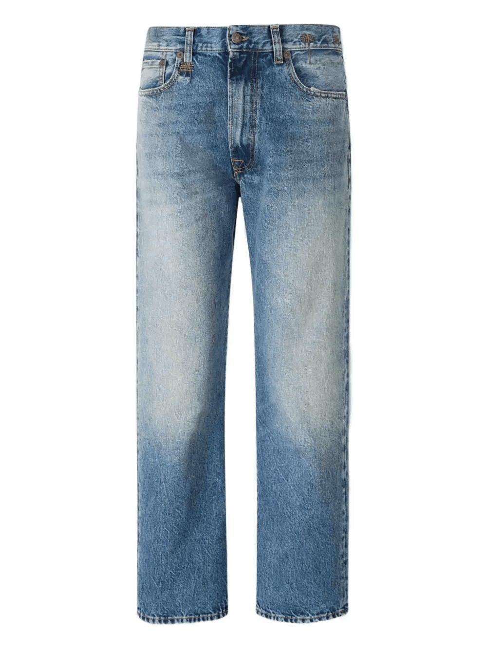 frayed-hem straight jeans - Image 1