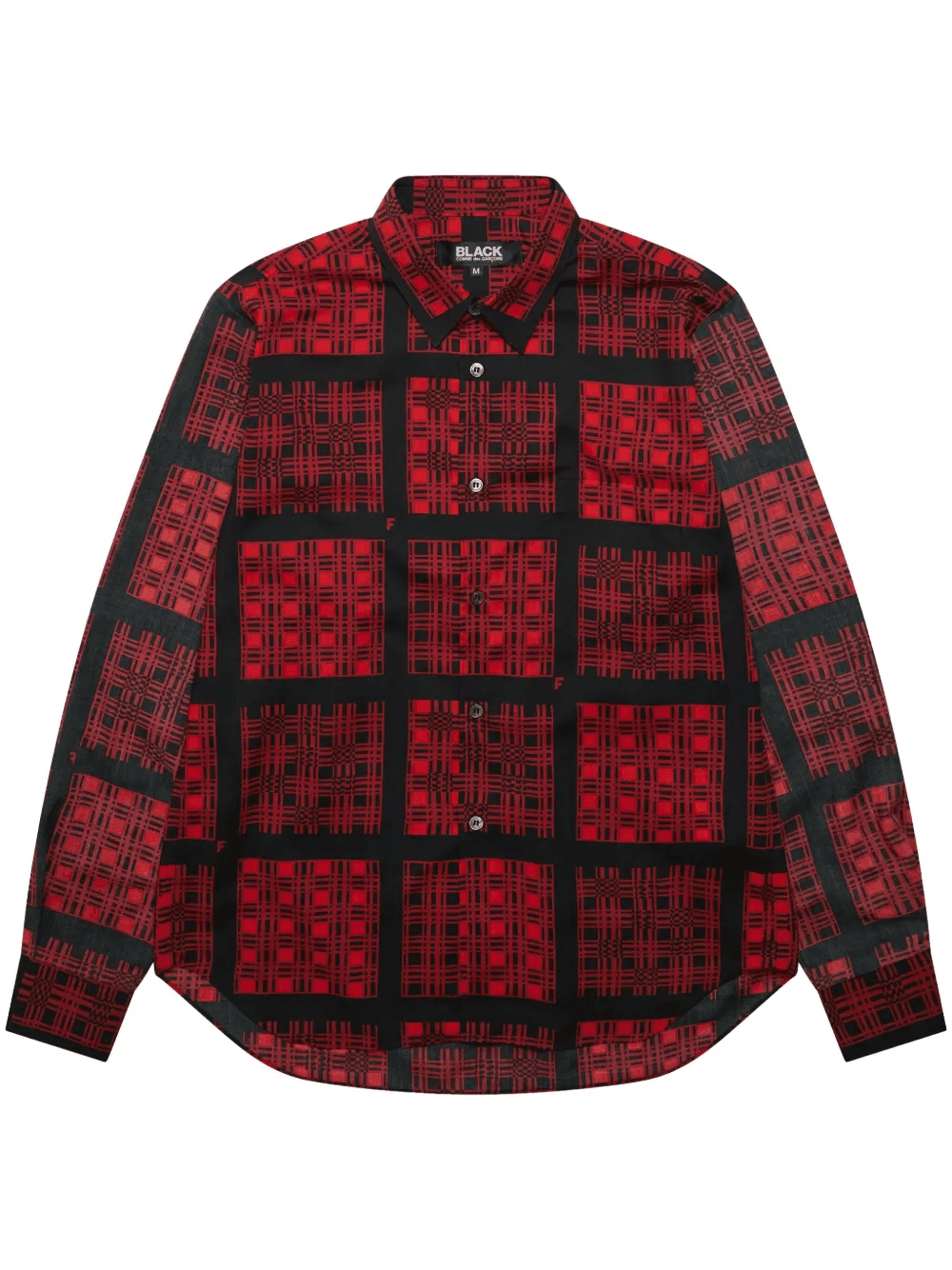 check-print long-sleeve shirt - Image 1