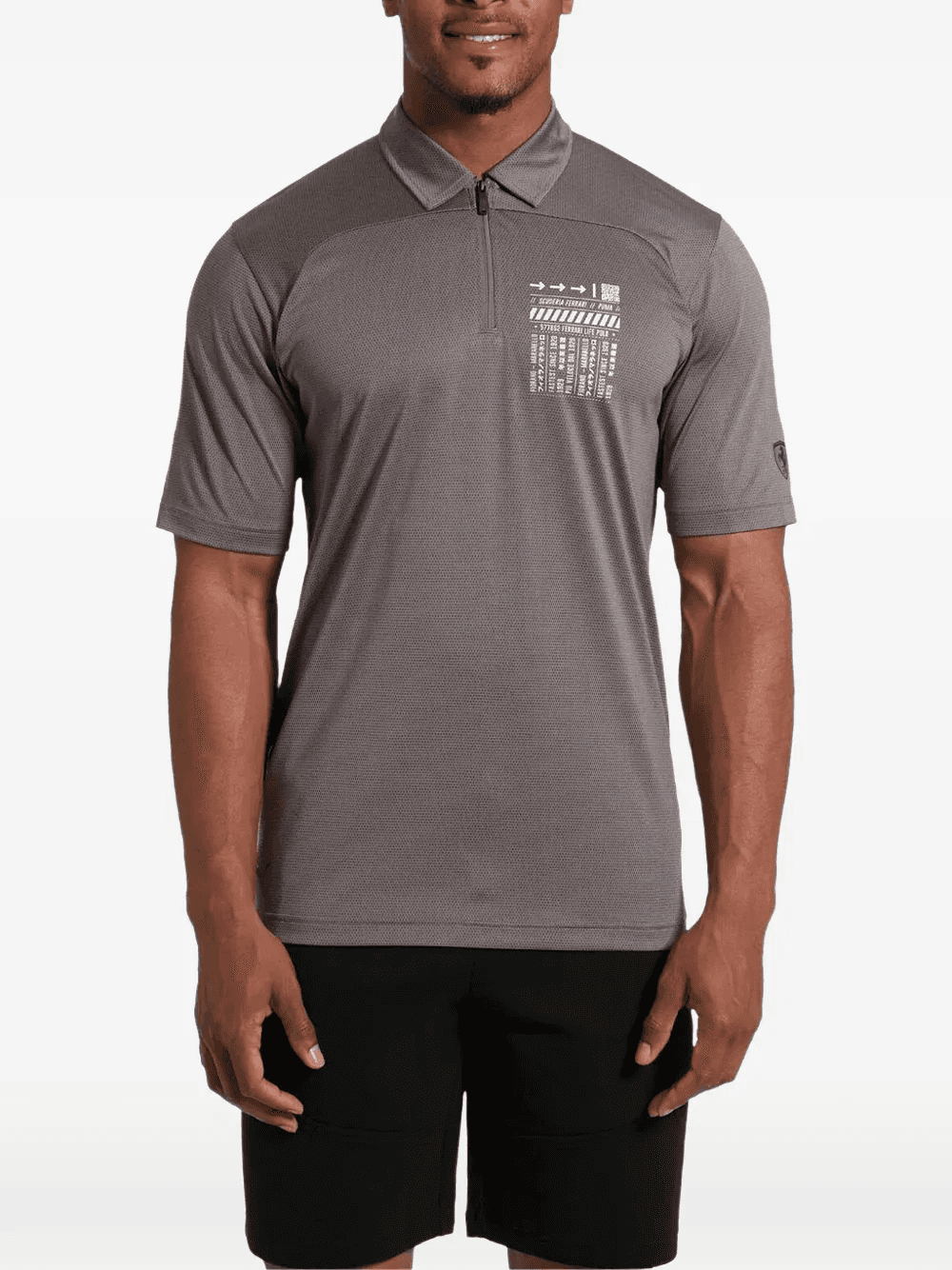 x Ferrari logo-print polo shirt - Image 1