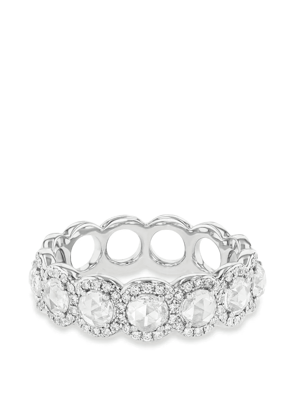 18kt white gold Eternity Scallop ring - Image 1